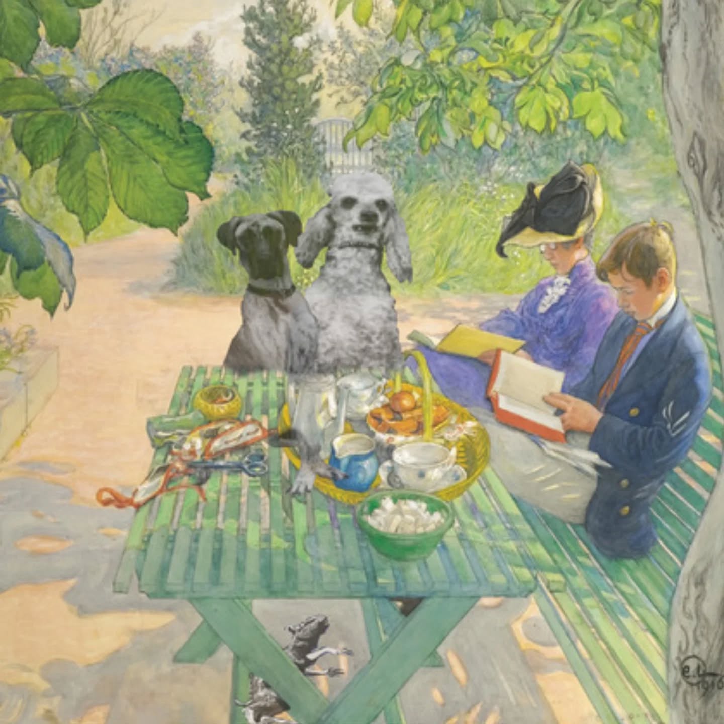 The Players were too engrossed in the rules to notice that their picnic was in jeopardy.
@jamesmarcusnorman #instagramimagetennis @new.balls.please #collage #carllarsson #keitharnatt #paularego