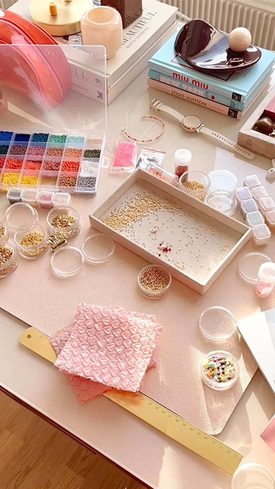 This is the true behind-the-scenes of my brand – a little messy, a lot of passion. 🫶😉