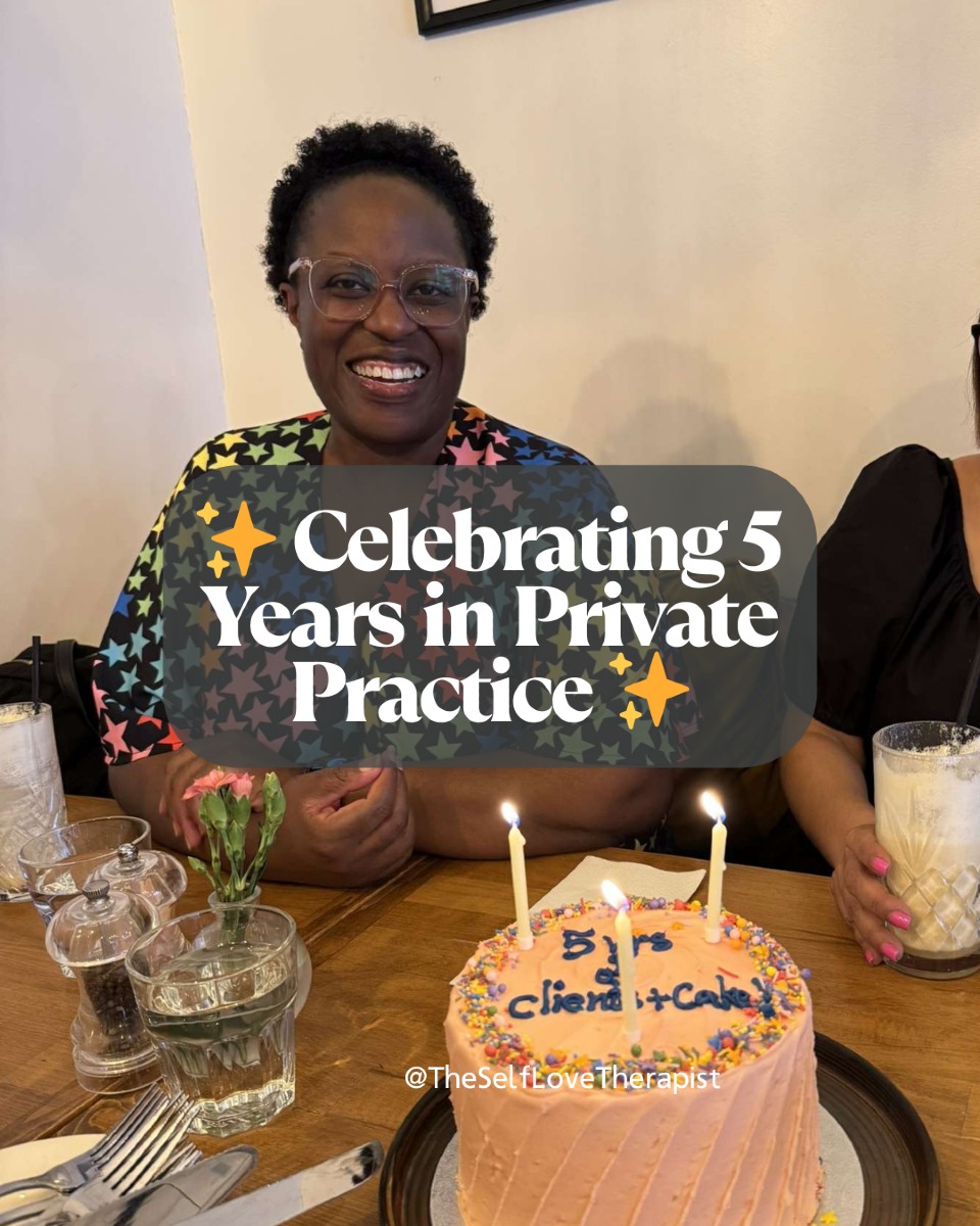 5 years ago, I took a leap into private practice, not fully knowing the ways it would change me.
In that time, I’ve witnessed:
✨ The weight of survival strategies passed down through families
✨ The resilience of clients daring to do things differently
✨ The power of being seen, after years of silence
This work isn’t just about individuals—it’s about relationships, systems, and the threads of history that shape who we are. Healing happens in connection. And every story I’ve had the privilege to hold has reminded me of that.
To my clients: thank you for trusting me with your most tender truths.
To my community: thank you for walking alongside me.
To myself: thank you for staying rooted in this work, even on the hardest days.
Here’s to 5 years of healing, and to the many years of growth still to come. 🌱
#TheSelfLoveTherapist