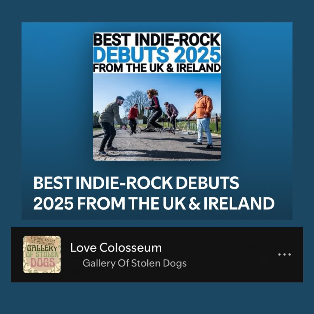 We’ve been included on @blackmarketplaylist BEST INDIE-ROCK DEBUTS 2025 FROM THE UK & IRELAND #galleryofstolendogs #altrock #scottishindie