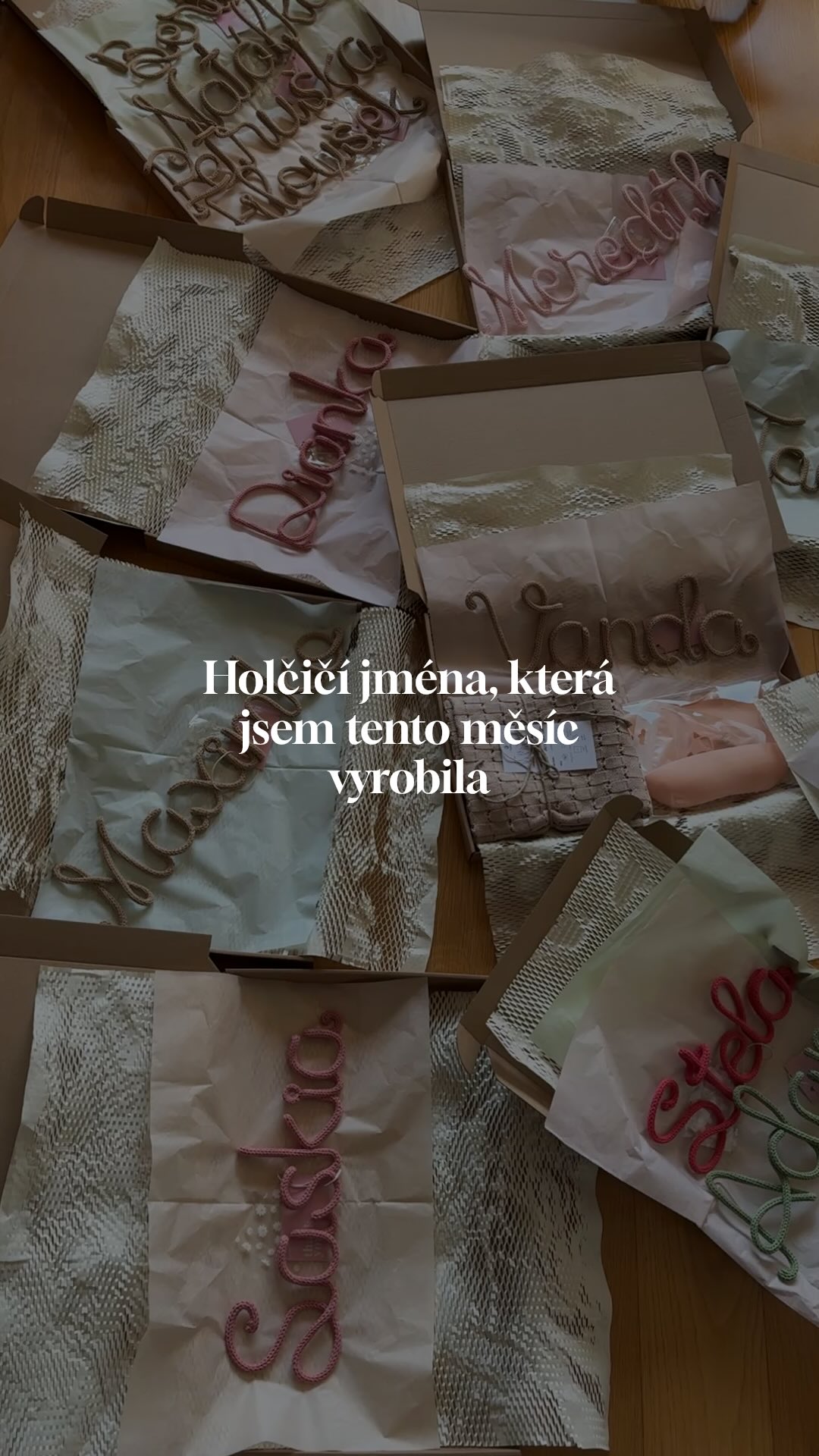 Holčičí jména, která jsem tento měsíc vyrobila (a zároveň stihla zdokumentovat 😂🫶🏻)