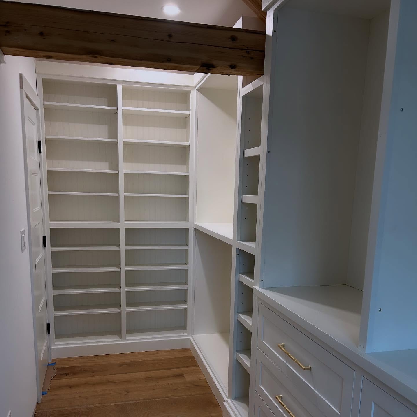 Custom storage designed to fit your home and lifestyle ✨
We just brought this in-house design to life — creating custom storage solutions that maximize space while blending seamlessly with the home’s character. From walk-in closets with natural wood beams to built-ins with a warm wood top, every detail was crafted for both style and everyday usability.
Custom touches like gold hardware, shaker-style drawers, and painted interiors give each piece a timeless look.
🔨 Designed. Built. Installed.
📍 Saratoga Springs, NY
#SaratogaNY #SaratogaSprings #518Life #UpstateNY #CapitalRegion #SaratogaHome #UpstateHomes
#CustomClosets #BuiltIns #CustomCabinetry #WalkInCloset #StorageSolutions #HomeOrganization
#DesignBuild #CarpentryLife #HomeRenovationNY #SaratogaContractor #518Contractor #UpstateNYContractor
#SaratogaBuilder #ClosetDesign #HomeDesignIdeas #InteriorCarpentry #customstorage