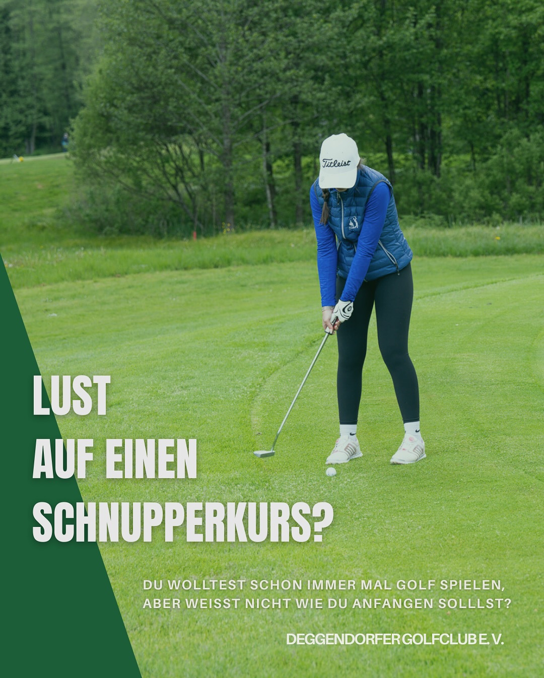 ⛳️ Lust, Golf auszuprobieren?
Der Deggendorfer Golfclub lädt dich jeden Samstag ab 14:00 Uhr auf die Rusel Anlage zum kostenlosen Schnupperkurs ein!
✅ Dauer: ca. 60–90 Minuten
✅ Schläger, Bälle & Trainer inklusive
✅ Für alle Altersgruppen geeignet
✅ Locker, unverbindlich & kostenlos
📍 Deggendorfer Golfclub e.V.
📧 info@deggendorfer-golfclub.de
👉 Sichere dir jetzt deinen Platz und entdecke, wie viel Spaß Golf macht!
