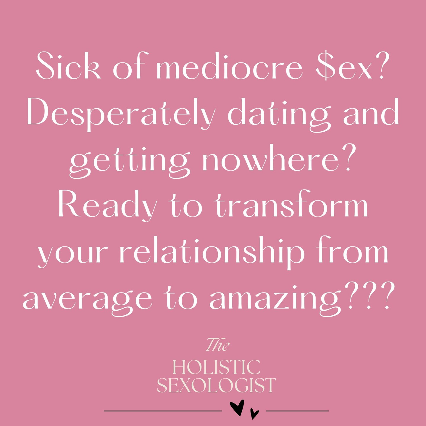 We're not here to have half-assed bedtime (or any time!) experiences!
Relationships are supposed to be more than two people co-existing under the same roof!
Fun, play, plea$ure, expression, expansion, FREEDOM.
That's what is available when you allow me to guide you into the experiences you never thought possible.
Get in touch now to chat further about how I can help.
#relationshipcoach #datingcoach #intimacycoach #sextherapy #sextherapist #consciousdating #consciousdatingcoach