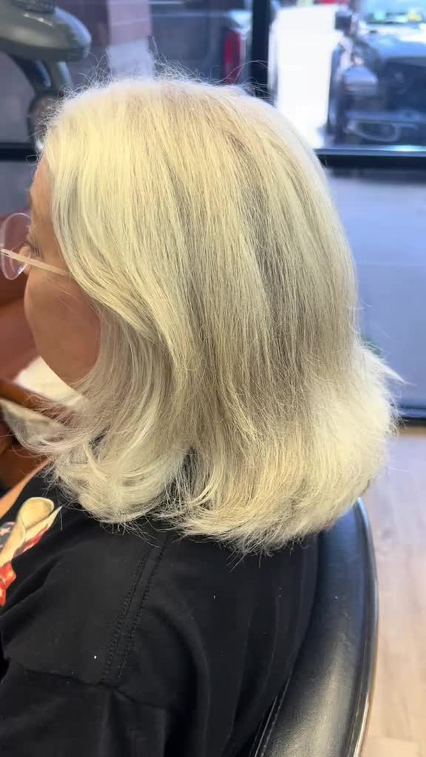 Grey Blending- but make it darker & dimensional!
This guest grew out her gorgeous white hair in 2020/2021 and decided while she’s fine with the white she wanted to try on some dimension to break up the white.
During our consult we discussed:
🩶 Should I match her natural steel grey color she had already in the back, or did she want more of a dark blonde/light brown.
🩶 Super blended, tiny pieces of color, blended but a little “ribbon” looking, or full “ribbons” of color?
🩶 When looking in the mirror, would she rather still see more white than dark, more dark than white, or an equal amount of each?
Ultimately we decided on a partial foil- focused on the top of her head since she already had more color in the back, very blended, small pieces of color, and keeping a little more white than dark.
By the end of her visit, we BOTH were grinning from ear to ear over the results! Have you ever thought about trying something like this?
Hair by @hairgeniusamanda
.
.
.
.
.
#houstonhairstylist #cypresshairstylist #solsalons #solasaloncypress #tomballhairstylist #greyhair #greyhairsolutions #houstongreyhair #greyblending #katyhairstylist