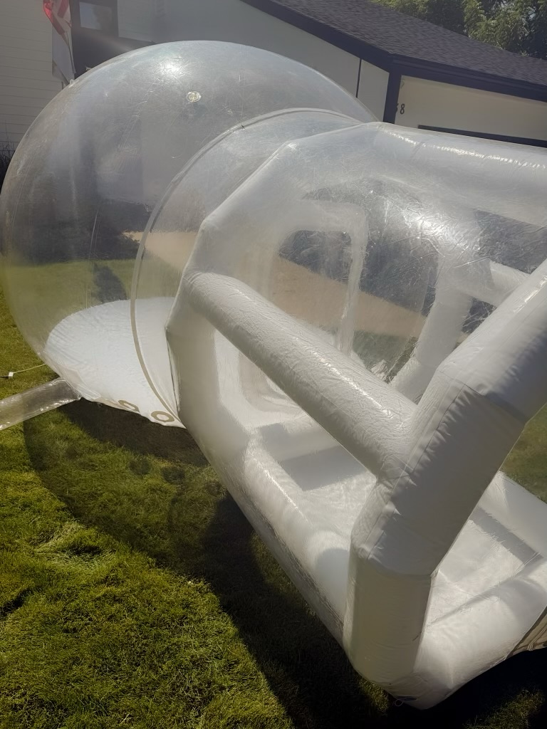✨New Rental✨
White Bubble House Inflatable
Please inquire in our DMs for open dates or on our website!! Pricing is based on a 4 hour rental.
Monday-Thursday: $250
Friday & Saturday: $400
Sunday: $350
Add ons:
Balloons inside
Balloons outside
Ball pit balls inside - white color included any other color additional 🤑
*Fully insured*
We will deliver anywhere in the twin cities anywhere outside of the cities we will charge mileage!