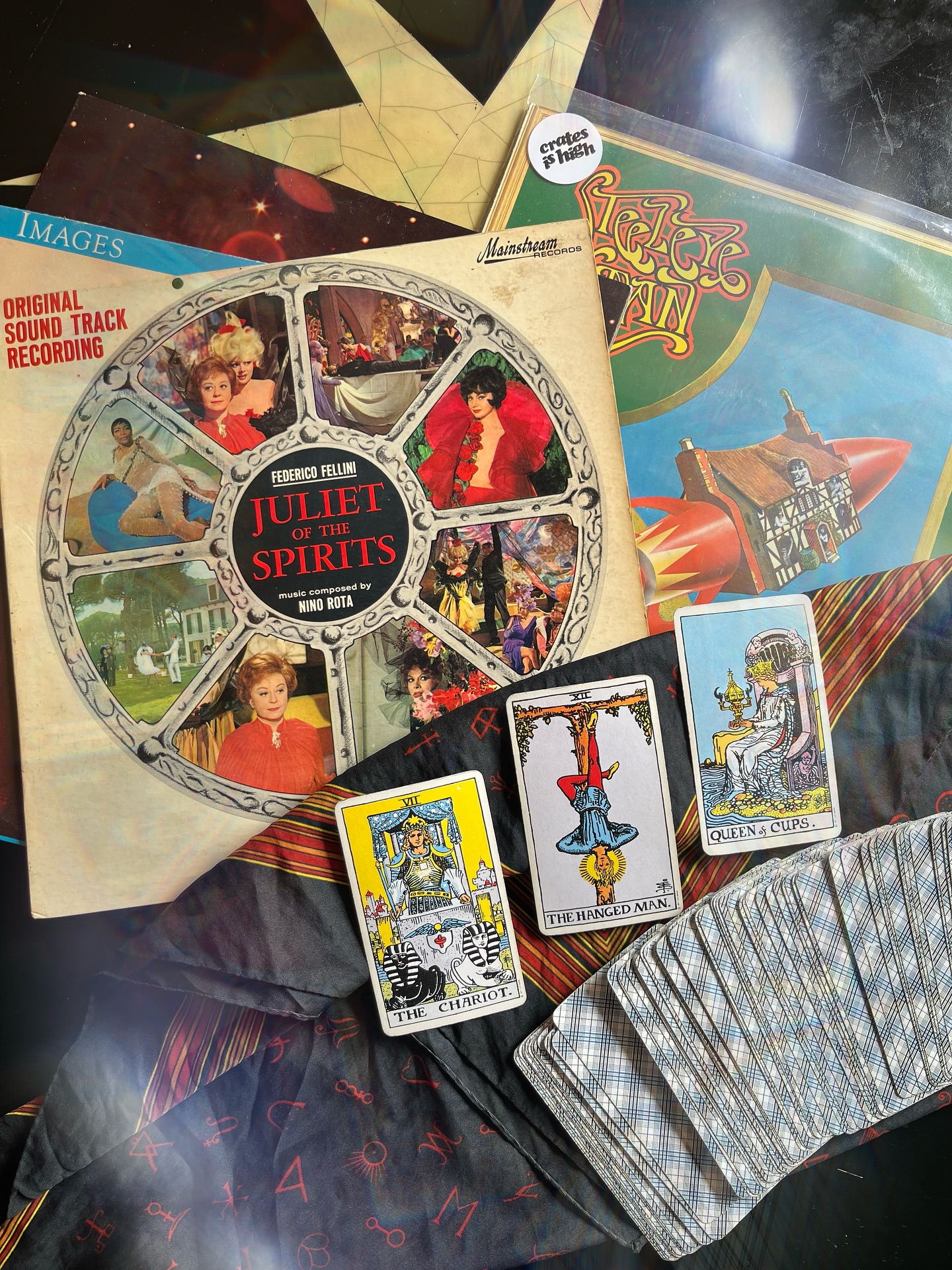 Tarot at the Record Shop 🎶🔮
Thrilled to be part of Borderlands Festival in Launceston on the 20th of September.
I’ll be reading at @cratesishighrecords from 10am–3pm, with a quick break to catch the parade, of course.
With @lanstefan_arts as festival HQ this year, moving the readings to Simon’s record shop was a no-brainer. Londoners reunited in Launceston, what are the chances!
I set out to take some photos, but got happily distracted and came across the ‘Juliet of the Spirits’soundtrack, one of my favourite Fellini films, the record is not much per sé compared to the gems in the shop, but it’s definitely a familiar little omen in uncertain times for me.
Simon has it all: hip hop, metal, jazz, and the gloriously strange. One more reason to visit Launceston… ✨ Come for the records, stay for the cards.
👉 DM to book your slot or walk-ins welcome.