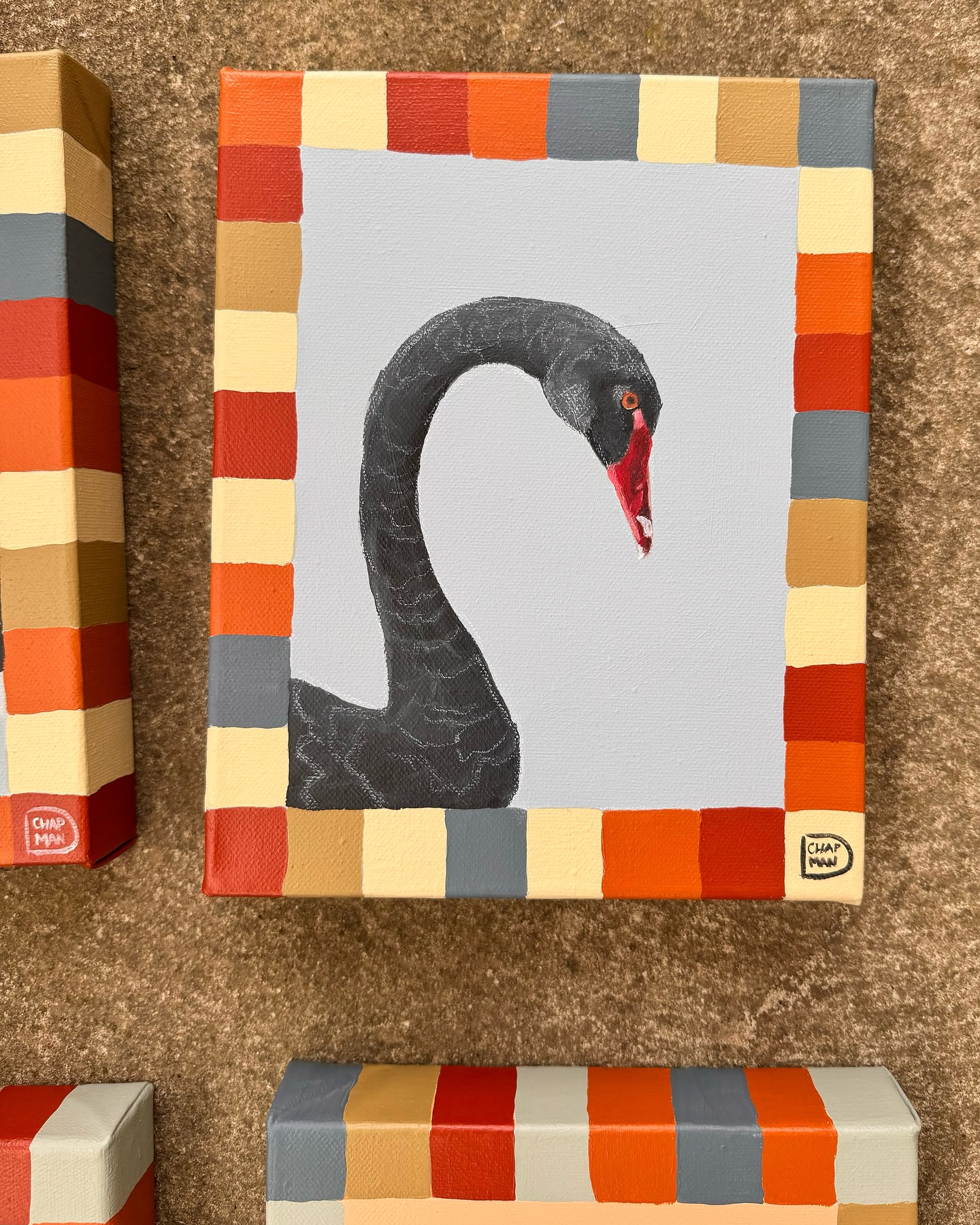 Big thank you to Pip + Speedy for all the work they put in at the @affordableartfairau Melbourne. If you couldn’t make it to the fair and you’d like to get your hands on one of my birds now is the time. They are online now at @jumbledonline The first swan in these photos is named after my nan Marjorie she was affectionately known as Marj.