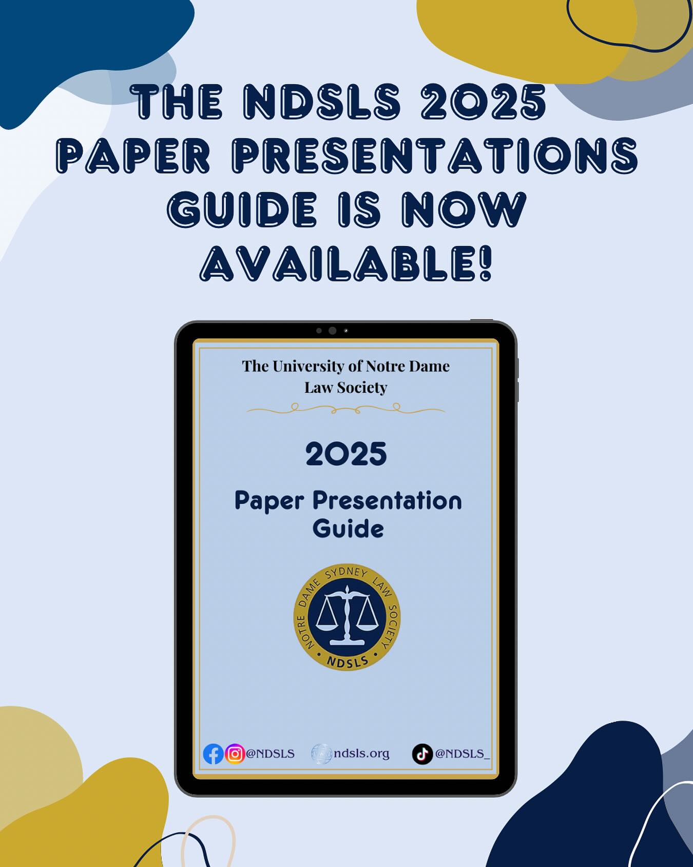 THE NDSLS 2025 PAPER PRESENTATIONS GUIDE IS NOW AVAILABLE!
The NDSLS paper presentations guide assists students who are partaking in paper presentation competitions, and gives tips and guidance on aspects of paper presentations!