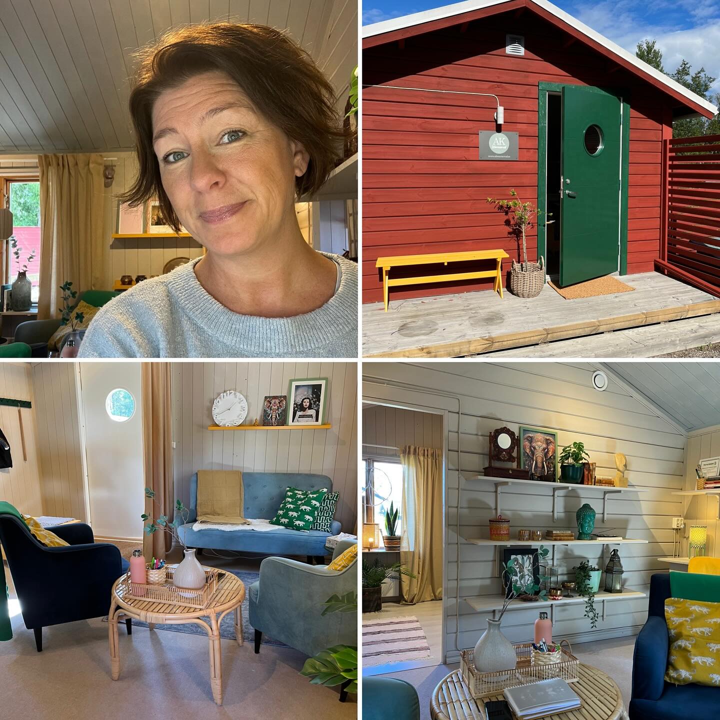 Så. Färdigflyttad.
Det känns så oförskämt lyxigt att ha jobbet nära och slippa restid, köer och leta parkering.
Några dagar med klienter på plats och digitalt har hunnits med.
Så himla fint att få mötas ”hemma” hos mig 💛
Yogaklasserna på SKRÅ i höst närmar sig fullbokad, så orimligt glad för det.
Jag har turen att ha ett stort kontaktnät, och det ger mig nu möjligheten att få yoga med ett gäng seniorer via PRO.
Glatt överraskad över uppslutningen, jag som trodde att Alnöborna skulle vara svårflörtade 😉
Vad fel jag hade, så himla glatt ✨
Så nu stundar en händelserik och intensiv höst och jag är så pepp och evinnerligt tacksam.
Men först några dagars semester med dottern ☀️🌴🏄♀️ #samtalsterapisundsvall