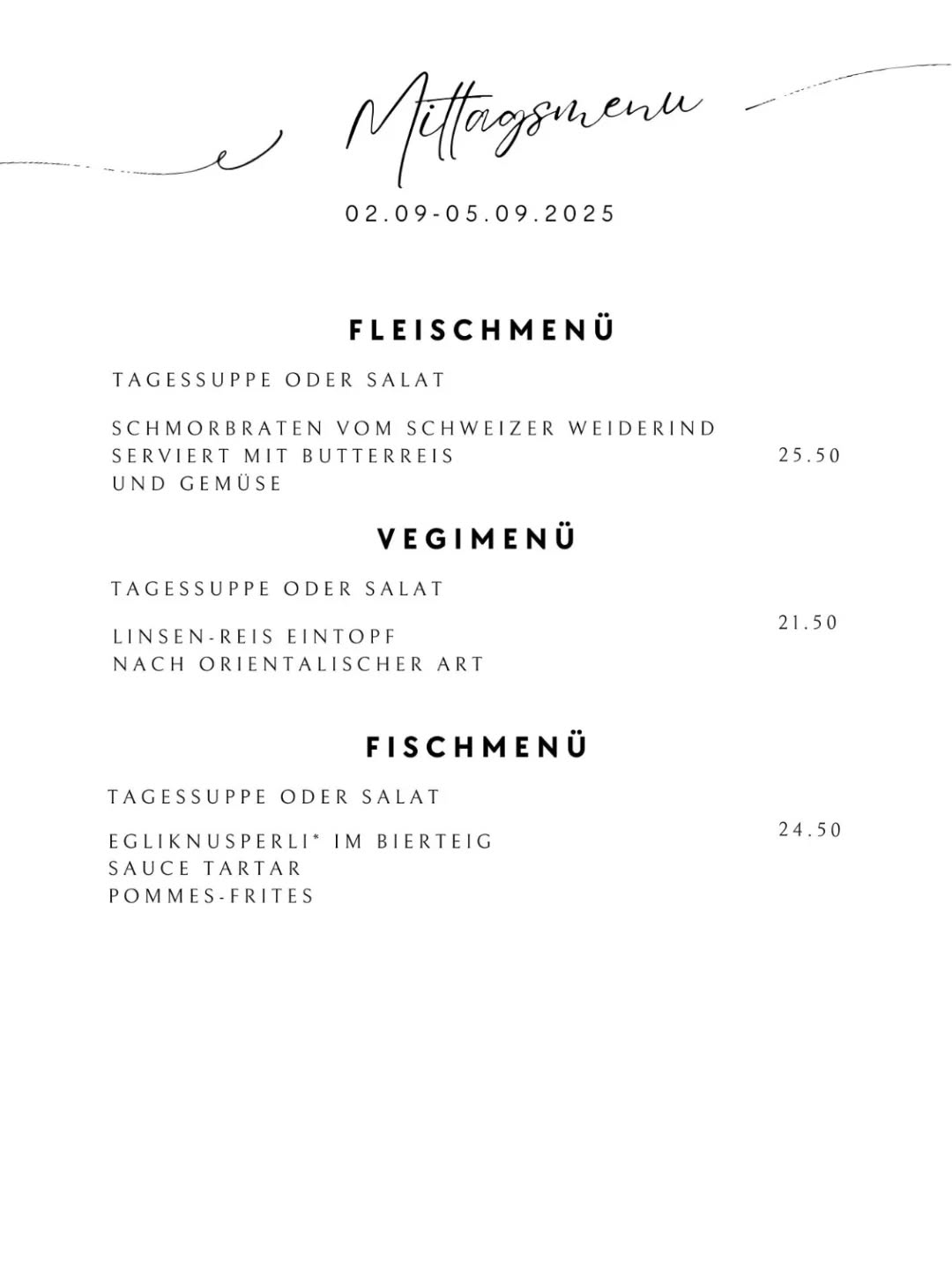 Unsere neue Woche beginnt morgen. Wir freuen uns auf euch #stadtstgallen #währschafteküche #schweizerfleisch🇨🇭