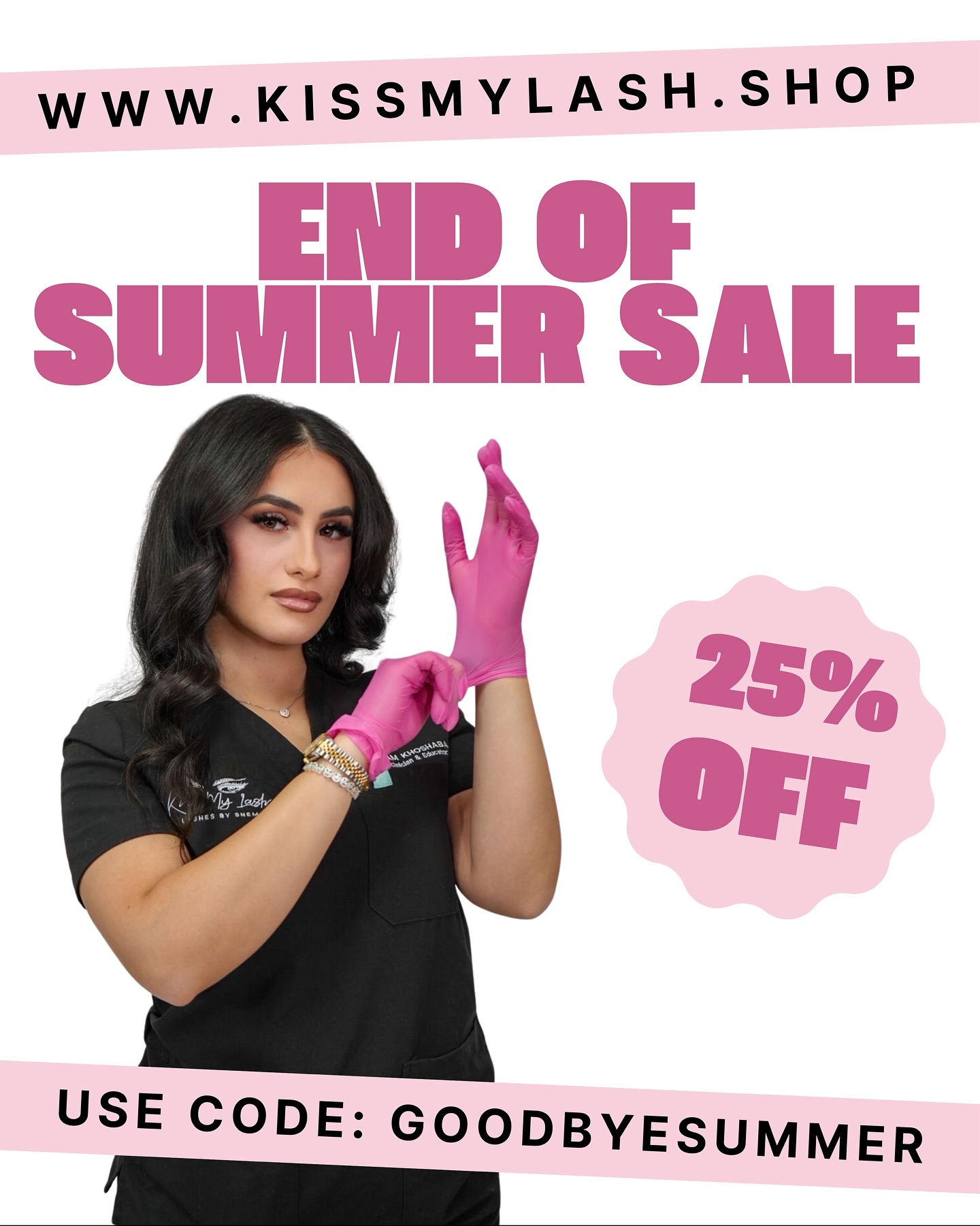 ☀️ Summer might be ending, but your lashes don’t have to! ✨
🌺 End of Summer Lash Sale 🌺
💖 25% OFF the entire site
💖 Use code: GOODBYESUMMER
💖 Ends September 14
Shop now 👉 www.kissmylash.shop
✨ Don’t miss out—get your lash must-haves before they’re gone!