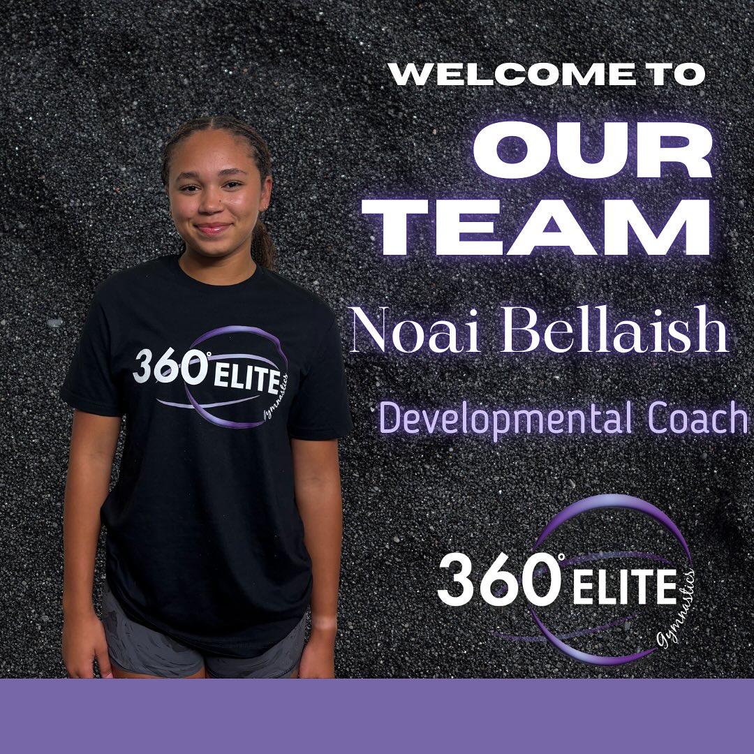 ✨ Meet Coach Noai! ✨
We’re so excited to welcome Noai to the 360 Elite staff! 💜
She’s a freshman at Texas State University, has been in gymnastics for 14 years, and has spent the last 4 years coaching. Noai will be working with our recreational, pre-team, and developmental athletes, and we can already tell her energy and love for the sport will be such a positive addition to our program.
Help us give her a warm 360 welcome! 🤗🔥