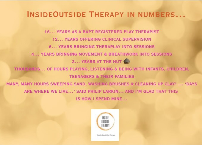InsideOutsideTherapy in numbers! And of course a whole hatful of hours spent patting the cat, jumping in lochs and general faffing about hoping for the best #playtherapy #bapt #playtherapist #creativetherapy #childmentalhealth #infantmentalhealth #teenmentalhealth #adolescentmentalhealth #familywellbeing #insideoutsidetherapy #scotland #glasgow