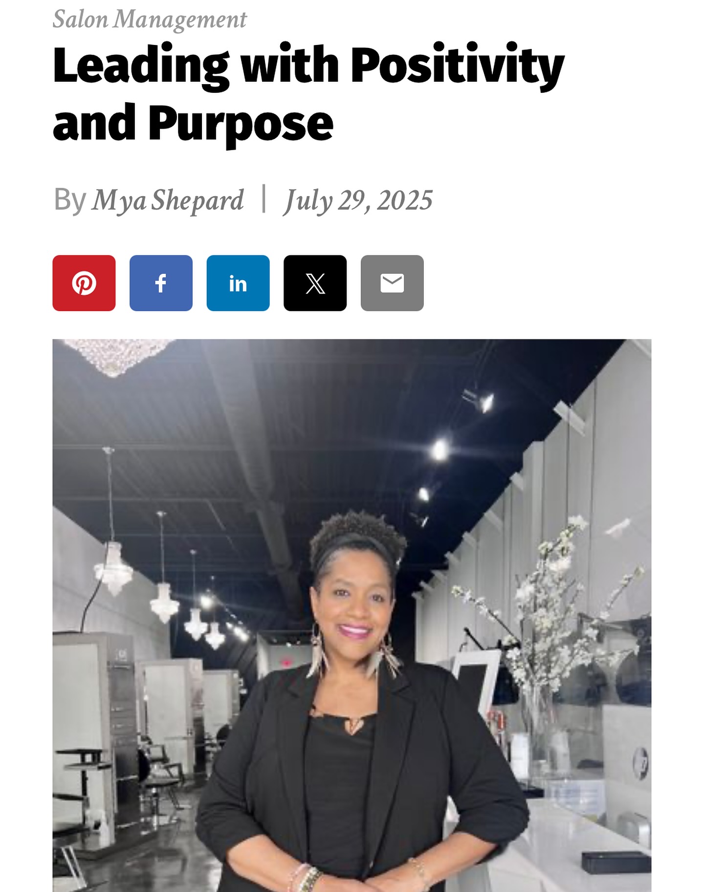 Join us in congratulating our salon manager, Danielle for being selected in @salontodayofficial management series. We are honored and proud to have a manager who leads with heart, expertise, professionalism and a positive purpose. 🌟 #SalonToday #TeamGoals