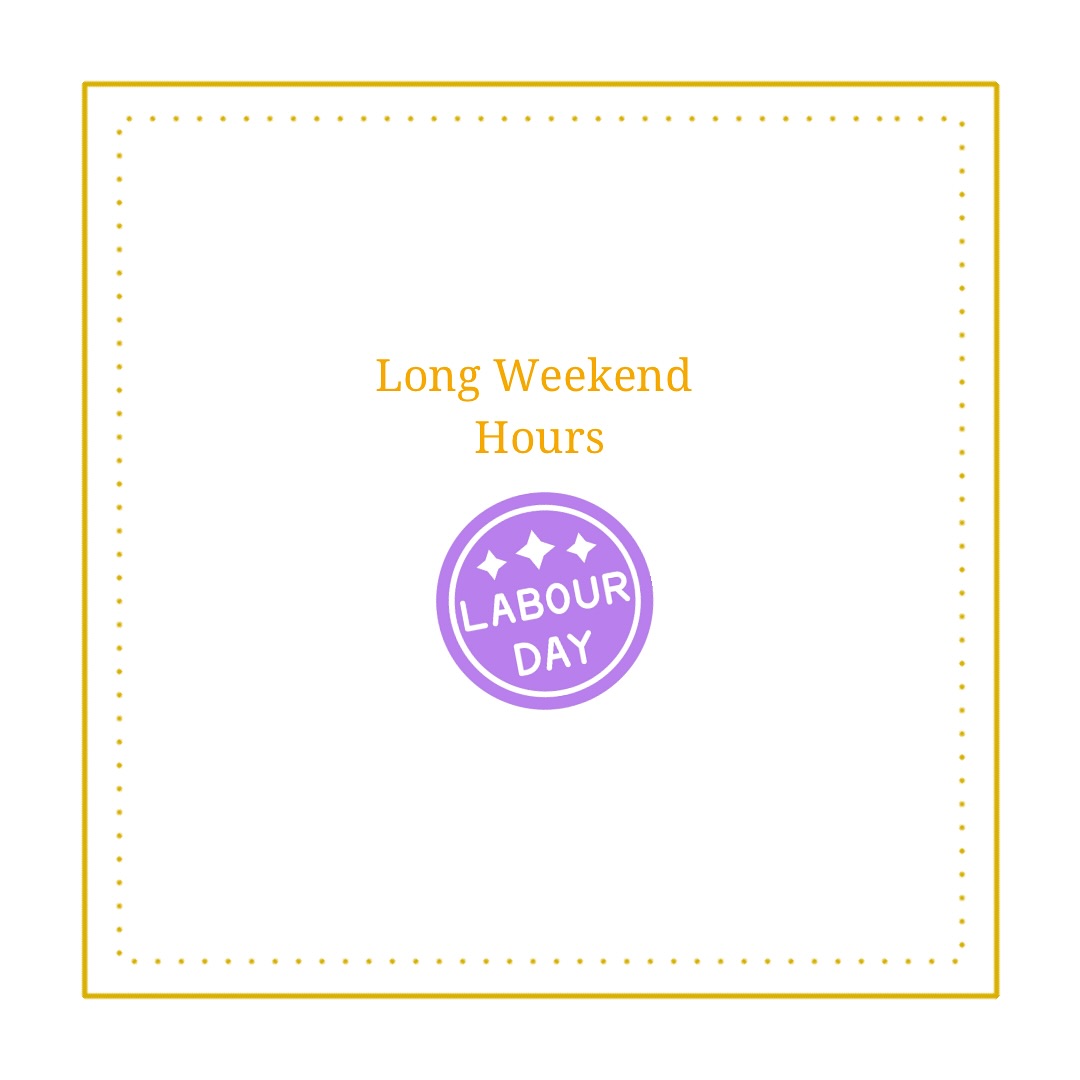 The last long weekend of the summer is here ☀️
Please take note of our updated long weekend hours;
Friday, Aug 29th • 2 - 7pm
Saturday, Aug 30th • CLOSED
Monday, Sept. 1st • CLOSED
Note some of our staff may have scheduled vacations during this time & availability may be limited - thanks for your understanding 🤗