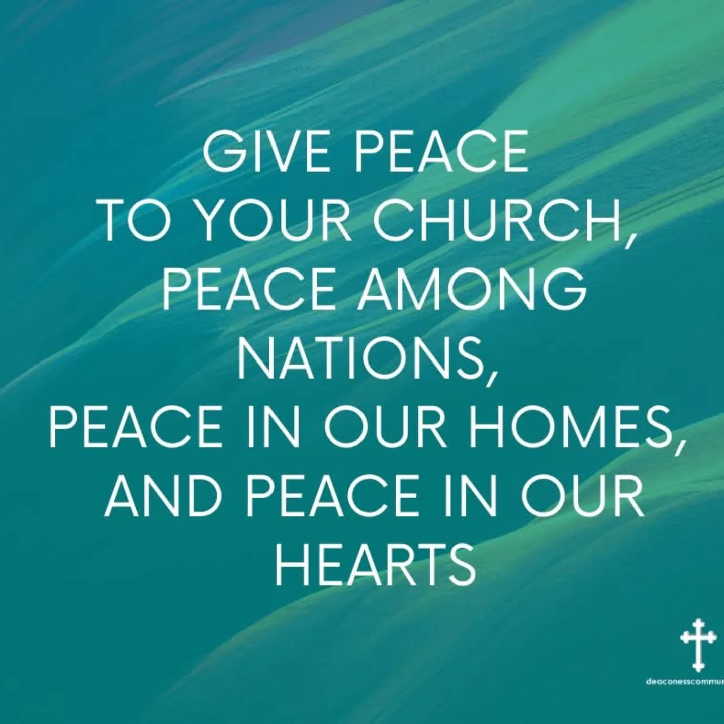 O God, it is your will to hold both heaven and earth in a single peace. Let the design of your great love shine on the waste of our wraths and sorrows, and give peace to your church, peace among nations, peace in our homes, and peace in our hearts; through, Jesus Christ our Lord. Amen. (ELW p. 76)
📷 @elcadeaconess