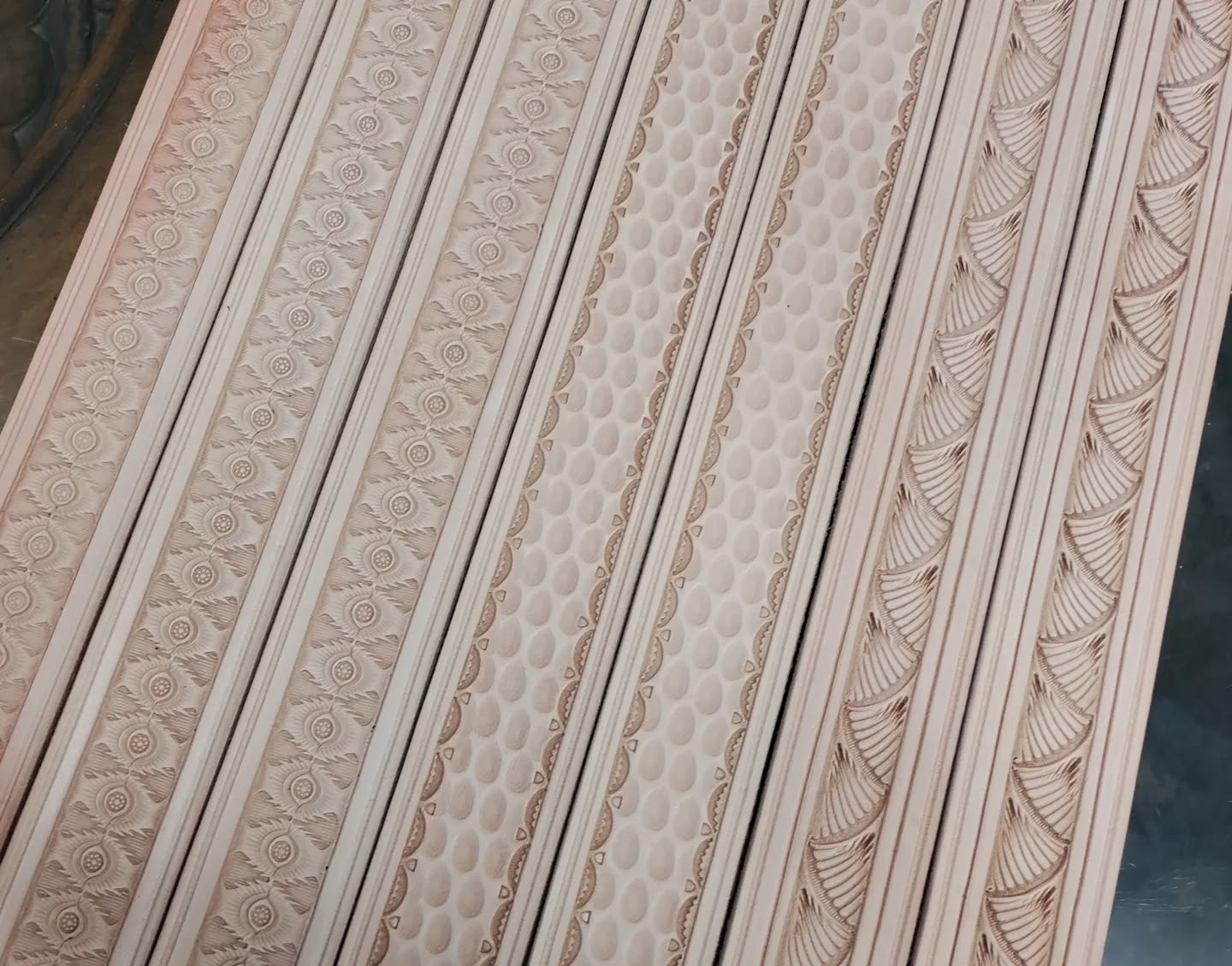 Tooling up some belts today. All black 13 oz lifetime warranty. #handmadebelt #belt #leatherbelts