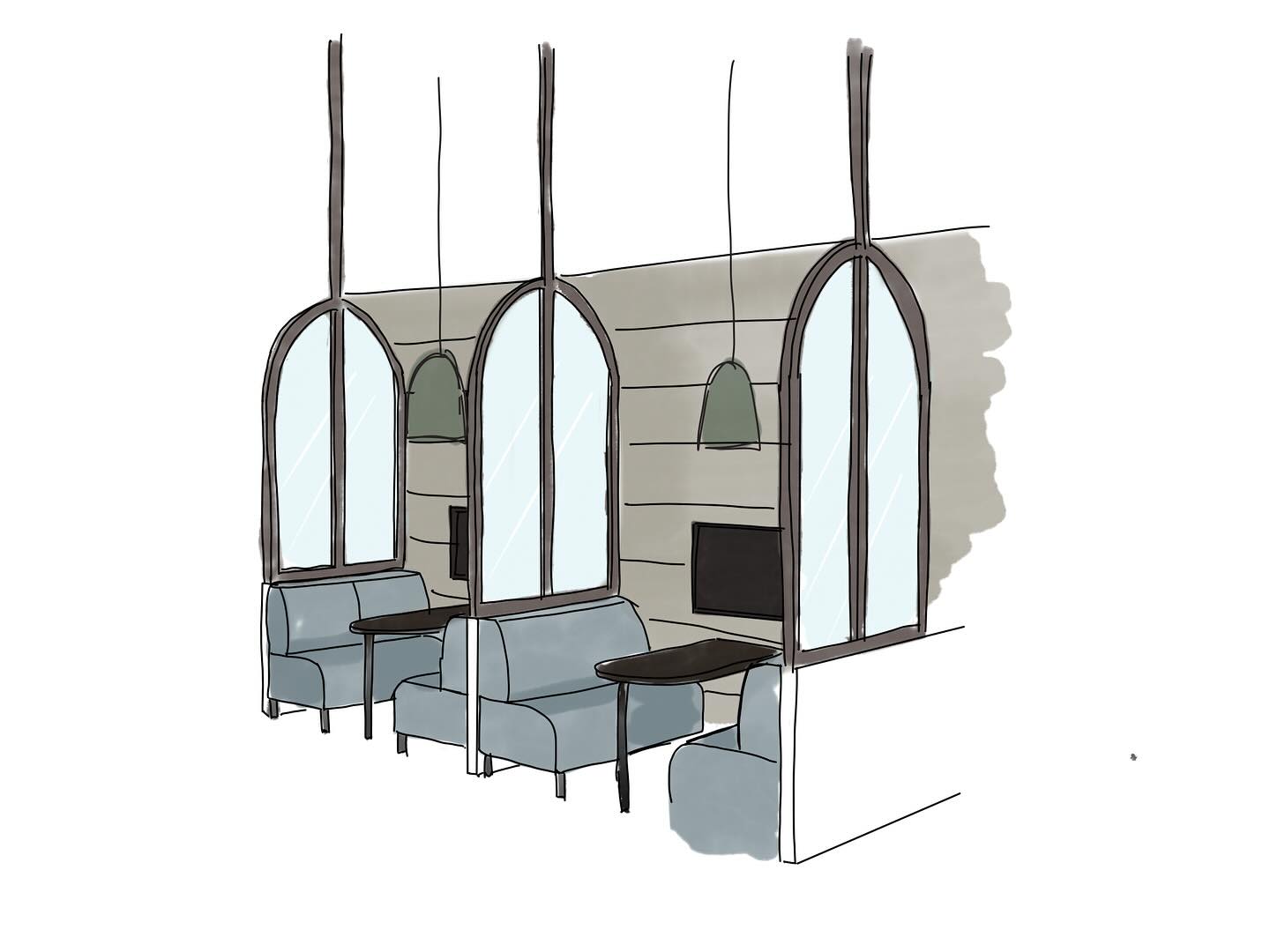 Did you know we also take on commercial interiors?
Hereâs a look at some early concept sketches for a private project in progress, complete with plenty of bespoke joinery details đâ¨