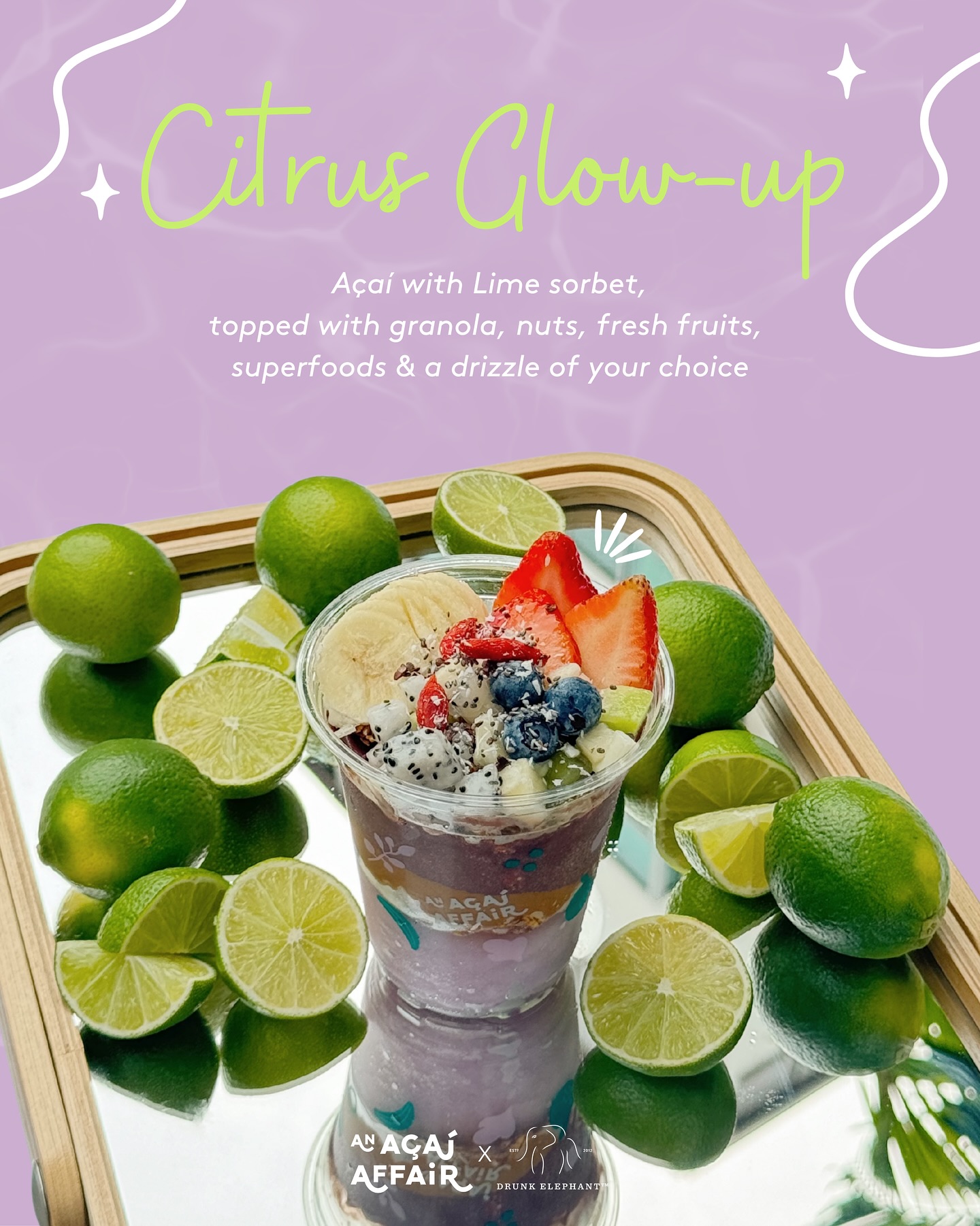 Your skin isn’t the only thing getting a glow-up ✨ Our latest seasonal in collaboration with @drunkelephant skincare features a dreamy lilac lime sorbet base - available for a limited time only at all outlets! 💜
Check out their Amino Glow pop-up at Takashimaya S.C B1 pop up space, happening now til 11 September!