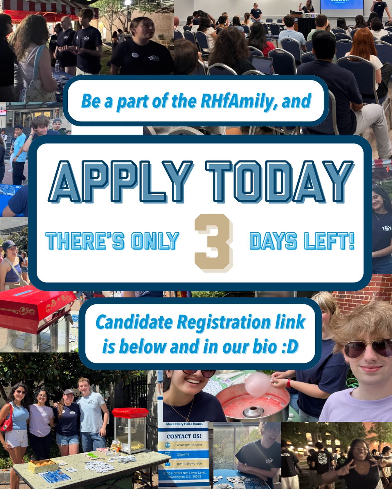 🚨Our Candidacy Registration Form is CLOSING SOON!! 🚨
________________________________________
https://docs.google.com/forms/d/1ZZ_EO14b2XgDyZRYmKk5x1DZlpQOgc6eNwckIyGsSSI/viewform?edit_requested=true&pli=1
________________________________________
Many halls have uncontested races, and we need YOU to fill them! If you still need some convincing before submitting the form by Noon on Friday, we still have 2 remaining info sessions tonight and tomorrow. Tonight is in UsC 307 from 7-8, and tomorrow is from 5-6 on google meets! If you are ready to apply, then fill out the form above!
We can’t wait to see you helping us make every hall a home :)