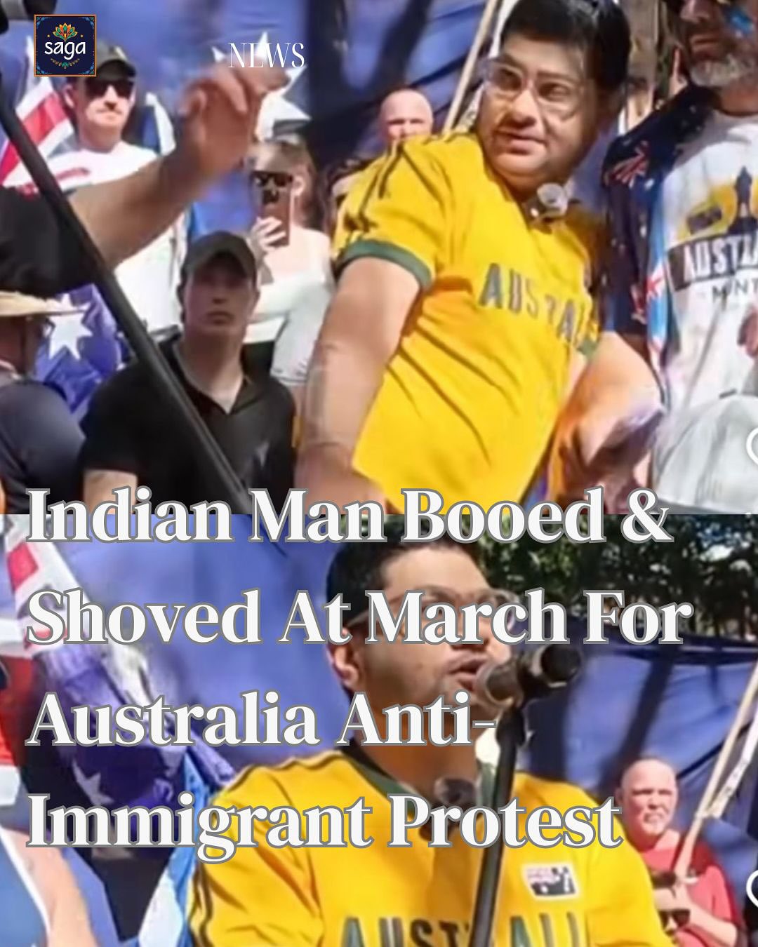 Indian Man Booed & Shoved At March For Australia Anti-Immigrant Protest
In a scenario dripping with more irony than a vegan sausage at a Bunnings barbie, an Indian-origin man found himself in the midst of a viral video when he got up to speak at last weekend’s anti-immigration March For Australia protest.
Real estate business development manager Deboo Chatterjee got up to speak at the Brisbane March For Australia protest to speak against “mass migration”, but soon enough realised that the people at the march were actually protesting against people like him.
“Yes, I am a brown man. Yes, I am an immigrant from India. I came here for the right reasons. Immigration is about not taking but giving. Not demanding but respecting. But what I see happening today is not immigration…” Chatterjee declared from the podium, adding, “This is an open-door policy. Anyone can come in, claim a spot and demand that Australia change for them. They are not blending into our culture; they are not protecting our freedom. They are twisting it.”
Chatterjee was greeted with cheers and some booing before a protester rushed to the stage, shoving him and snatching the mike, shouting, “Aussie Aussie Aussie, we’re sick of this bulls**t”.
Read the full story on sagatimes.com.au
#marchforaustralia #august31 #indiansinaustralia #antiimmigration #racism