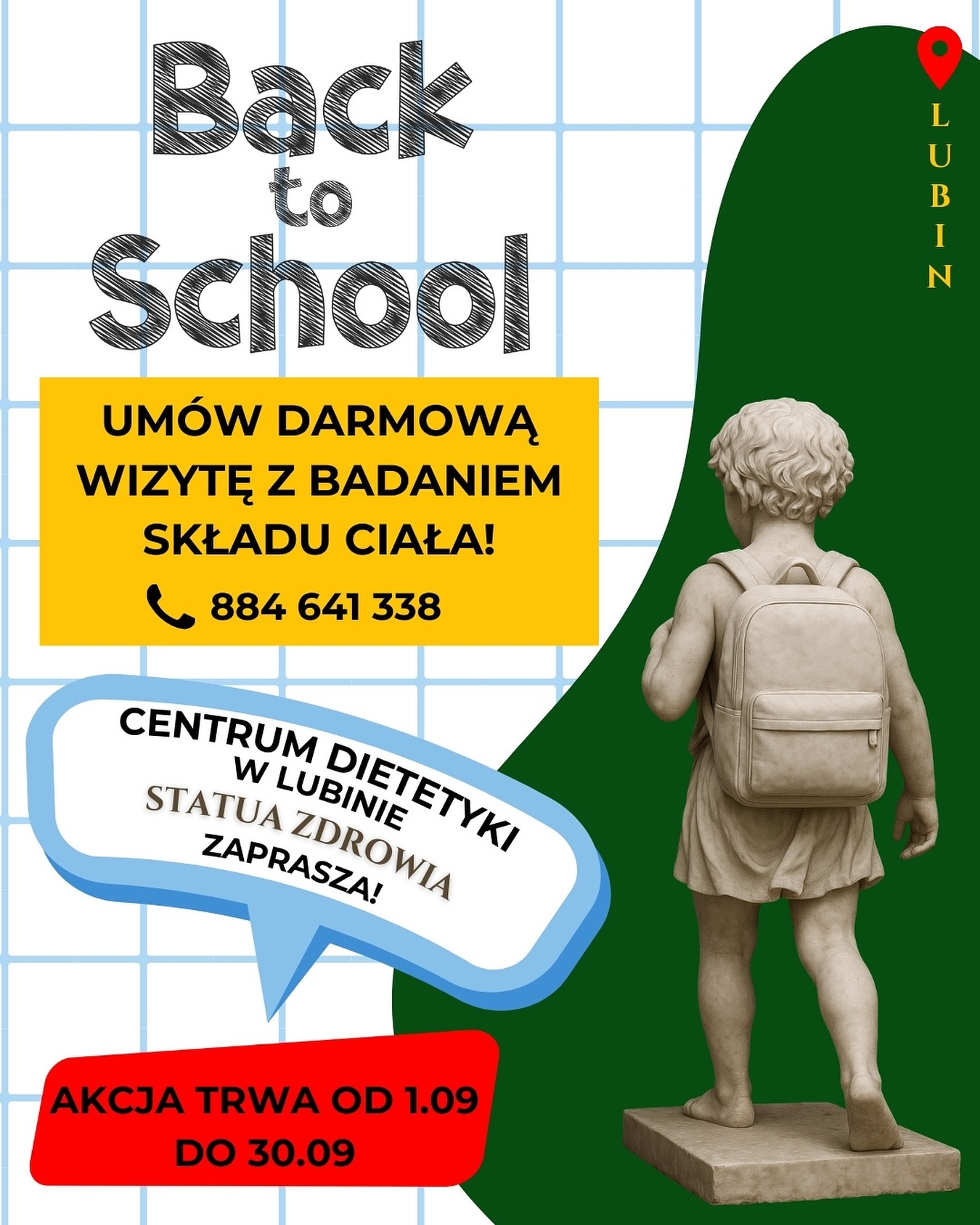 📍 We wrześniu zapraszamy Cię na DARMOWĄ analizę składu ciała w Centrum Dietetyki STATUA ZDROWIA w Lubinie!
To idealna okazja, aby:
✅ zobaczyć, jak zmieniło się Twoje ciało po wakacjach,
✅ wrócić do zdrowej rutyny,
✅ zrobić pierwszy krok do lepszej formy!
👩⚕️ Spotkanie trwa tylko chwilę, a może być początkiem pięknej zmiany– kto wie, może zostaniesz z nami na dłużej? 🤍
📞 Akcja trwa od 1 września do końca miesiąca Liczba miejsc ograniczona!
📲 Zadzwoń: 884-641-338
📧 Napisz: statuazdrowia@gmail.com
📍 Budowniczych LGOM 24F LUBIN
Twoje ciało mówi więcej niż widać w lustrze- sprawdź, co kryje się pod powierzchnią!
#statuazdrowia #statuazdrowialubin #dietetyklubin #backtoschoollubin #backtoschool #zdrowarutyna #wrzesień2025 #lubin #miastolubin
