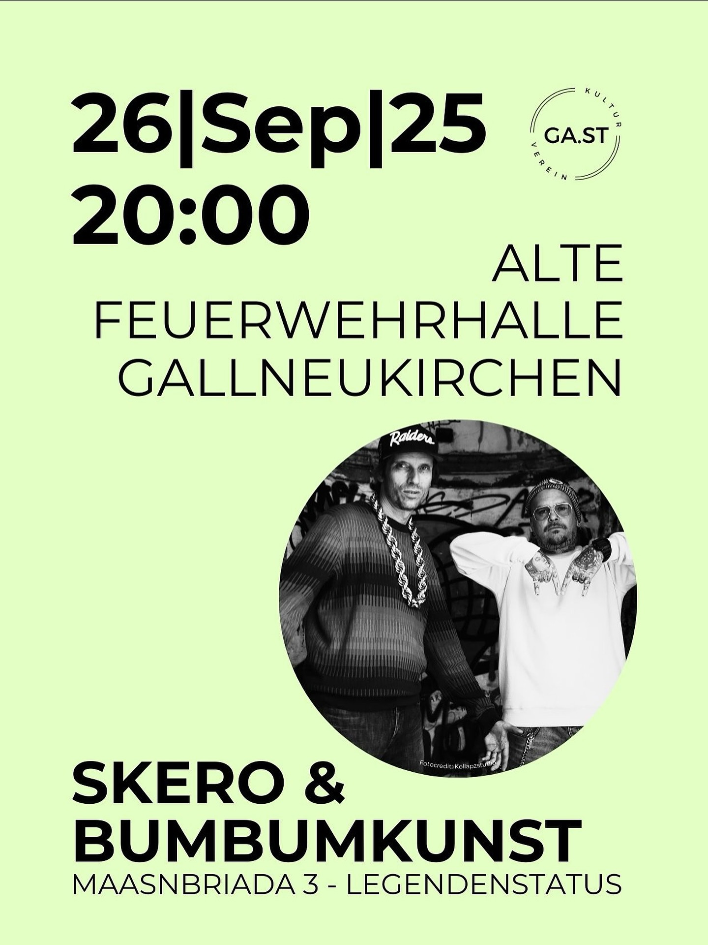 🎙️SKERO & BUMBUMKUNST – Maasnbriada 3: Legendenstatus 🔥
„Loss uns durch mit am Zwinkerer, du Schwindliger, sonst kriegst den Stinkefinger zagt!“ 🎤
🗓️ 26|09|25
⏰ Bar Open: 19:00 | Stage Time: 20:00
📍 Alte Feuerwehrhalle Gallneukirchen
Freut euch auf einen Abend voller markantem Vibe, pointierten Lines & echtem Maasnbriada-Feeling @altefeuerwehrhalle 🔥
Ticketlink in Bio!!! 🎟️
#Maasnbriada3 #Legendenstatus #SKERO #BUMBUMKUNST #KulturvereinGast #altefeuerwehrhallegallneukirchen