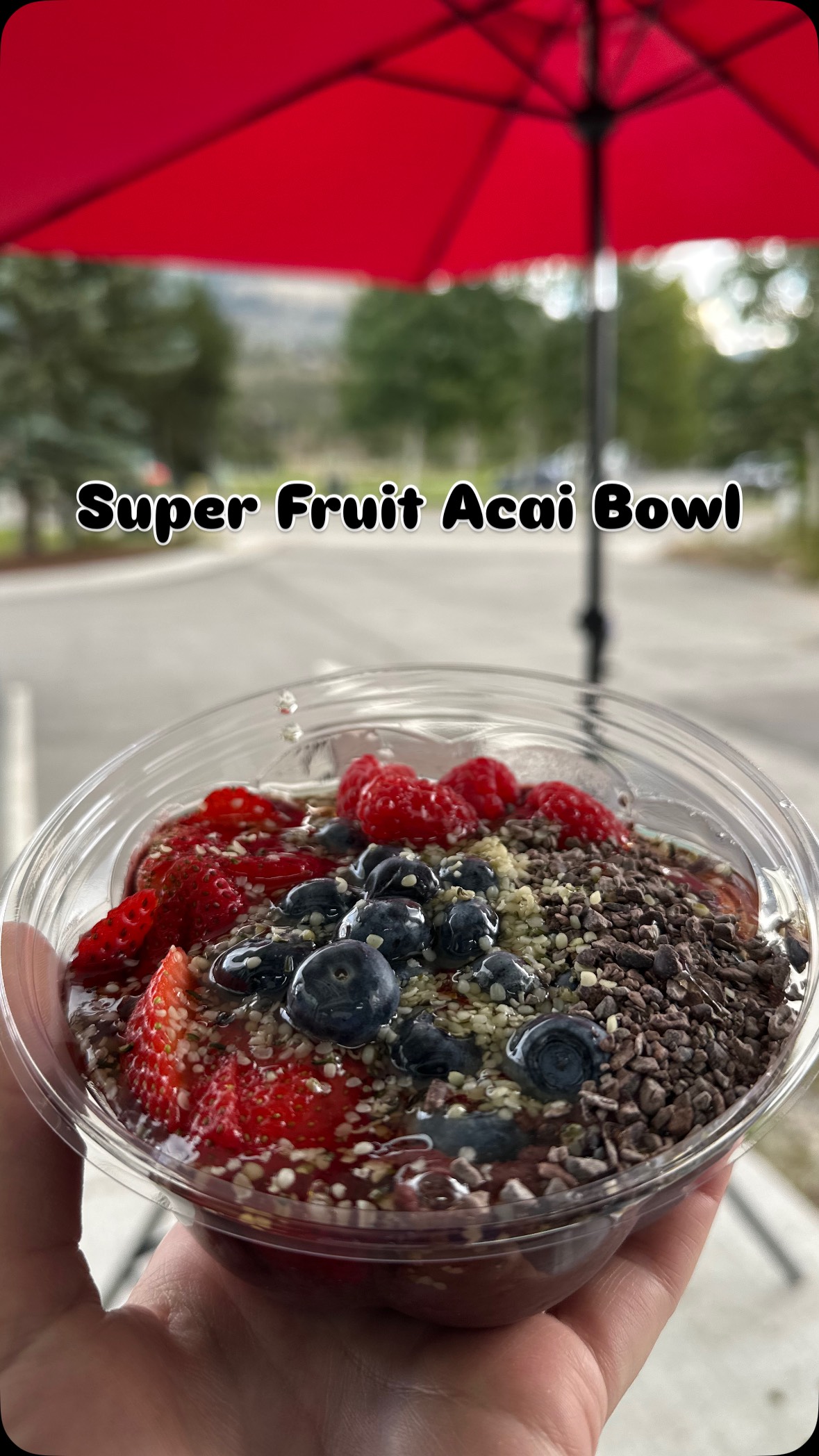 🫐 Build Our Bowl 🫐 We blend each bowl to-order using organic, unsweetened ingredients. This bowl has massive antioxidant power, hence the name: Super Fruit! 💪 🍓 #acaibowl #silverthorne #healthy