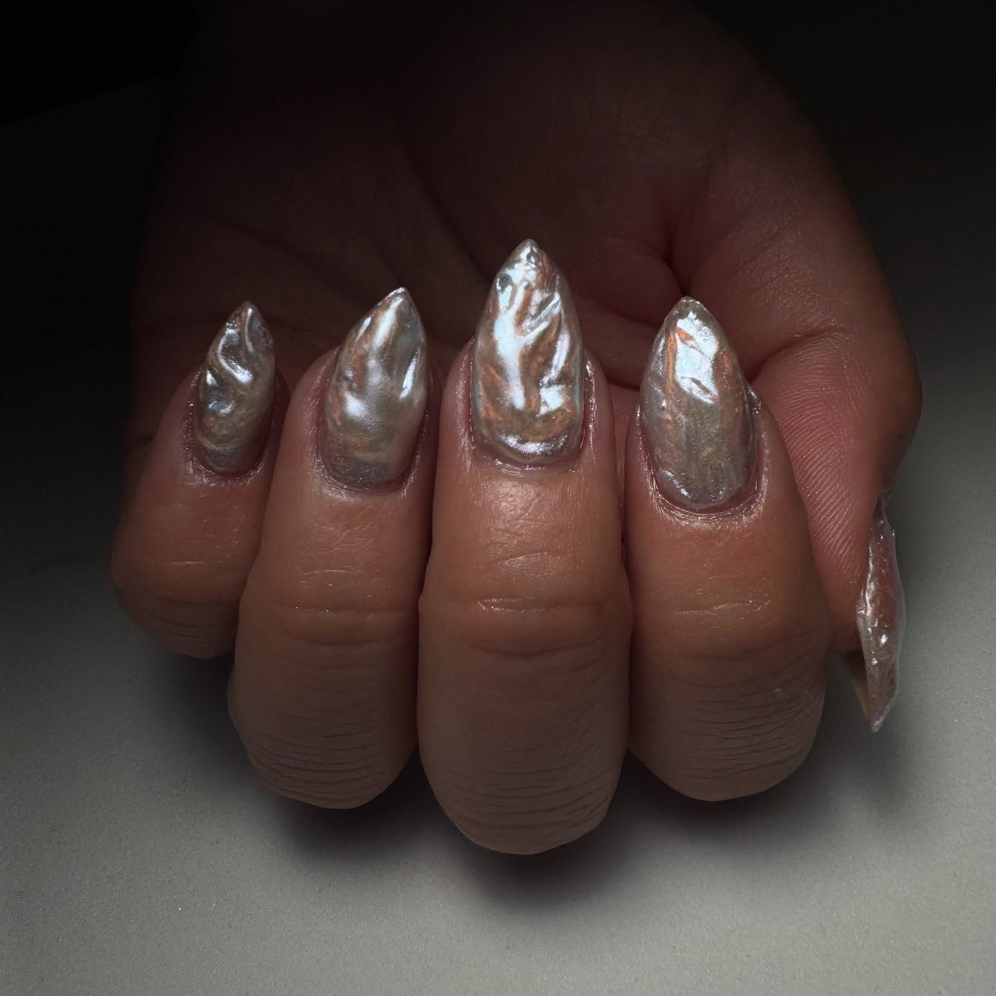 Pearl texture nails yes yes yes
