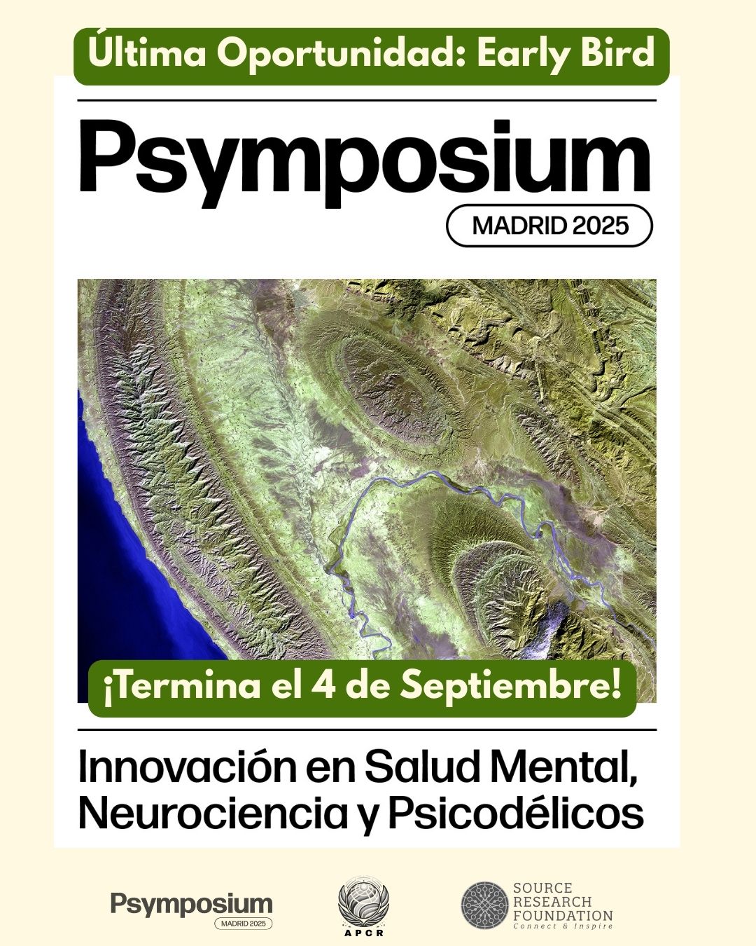 ¡La cuenta regresiva ha comenzado! Solo quedan 2 días para aprovechar el descuento Early Bird de Psymposium Madrid 2025.
Te recordamos este encuentro esencial para transformar el futuro del bienestar mental, la neurociencia y la investigación psicodélica. Como parte de nuestra comunidad, tienes un 10% de descuento adicional sobre el precio Early Bird. Puedes asistir virtualmente.
¡Es tu última oportunidad de ser parte de este evento histórico a un precio único! Usa nuestro código especial
🔗 Link en la bio para más información y entradas por mensajes DM.
@psymposium2025 @inawe.life #PsymposiumMadrid2025 #EarlyBird #SaludMental #Neurociencia #asociacionpsicodelicacr