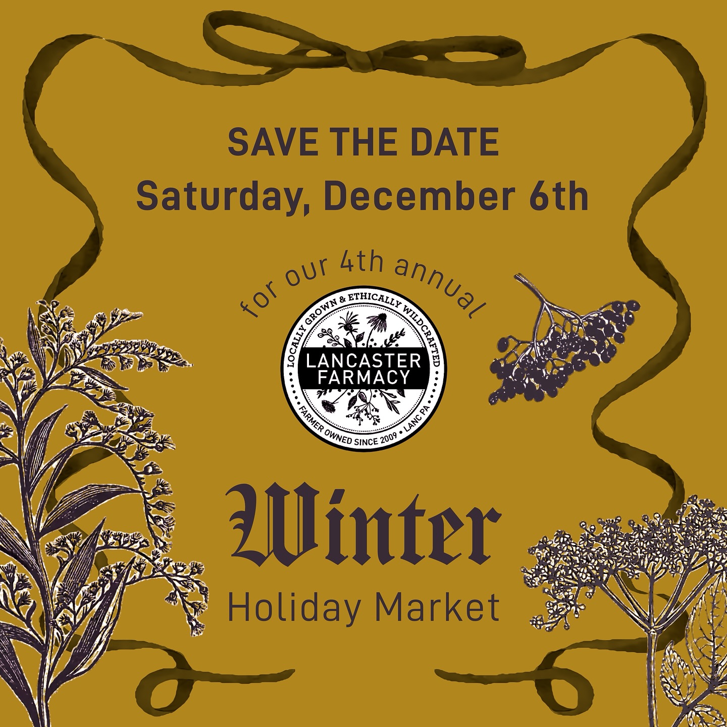 Mark your calendar ✨
Our highly anticipated winter holiday market is returning for its 4th year! The participation & attendance blew us away last year and we can’t wait to see what this season holds.
We will soon be opening up vendor applications so keep your eyes peeled if you’d like to join us in making this event even more spectacular! ❄️❄️❄️