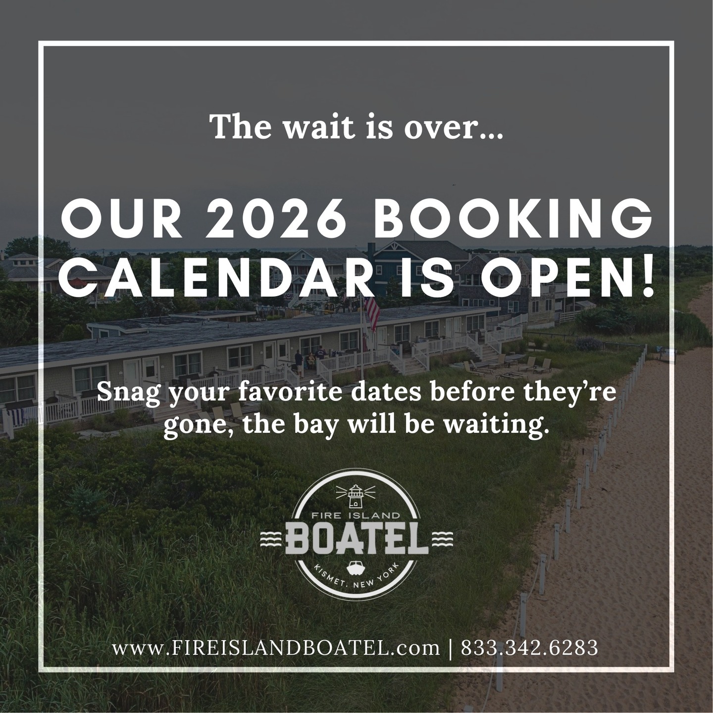 We are officially taking 2026 reservations! Book today — the most desired dates go fast.. 🌞⚓