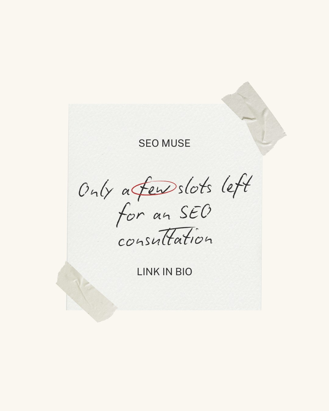 I have limited consultation calls available for those waiting to grow their business with SEO.
#seo #seomuse #seomarketing #marketing