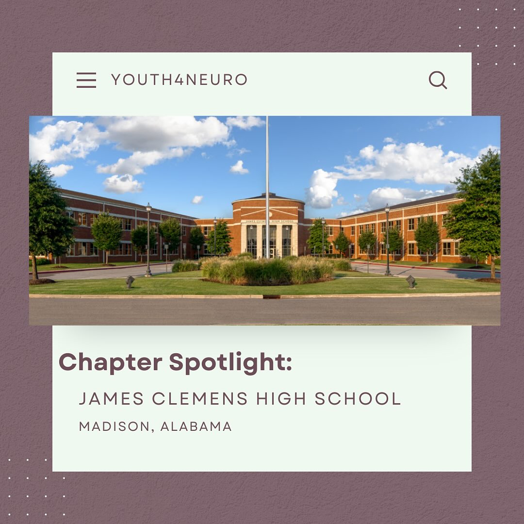 Youth4Neuro is very excited to introduce a new chapter at James Clemens High School, Madison!
Want to start your own chapter and gain leadership experience AND be on the Y4N Chapter Board? Join now by filling out the form in our bio!
#youth4neuro #neuroscience #y4n