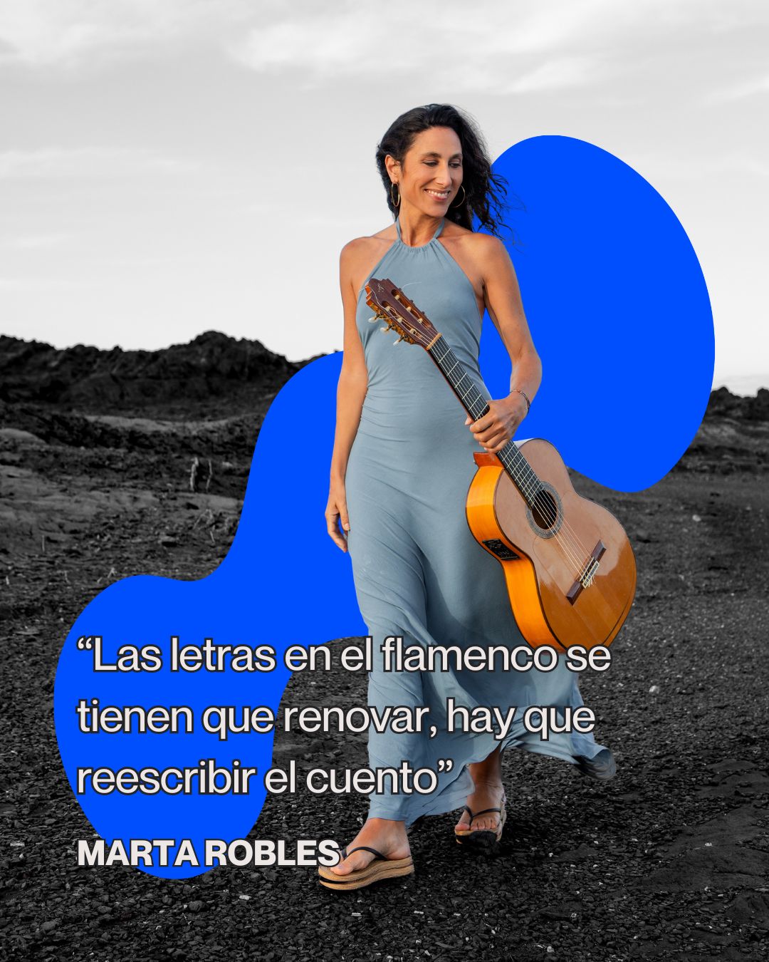 Marta Robles, la líder de @las_migas, lo tiene claro: el flamenco necesita una renovación desde dentro, y las letras son una de las claves. Muchas de ellas siguen ancladas en una visión del amor y la mujer que ya no nos representa. Por eso, dice, hay que escribir nuevas historias, con una mirada más libre, más actual y más real.
Hace dos décadas fundó Las Migas, una banda exclusivamente femenina que hoy es referente. Su nuevo disco, Flamencas, no solo suena diferente: piensa diferente.
Después de siete álbumes y un Grammy Latino, Marta sigue tocando con alegría, pero con propósito. Su guitarra —tocada a diestras por una zurda— no solo rompe cuerdas: rompe moldes.
Y lo hace sabiendo que la tradición no se traiciona al transformarla, sino al congelarla.
Fuente: El País