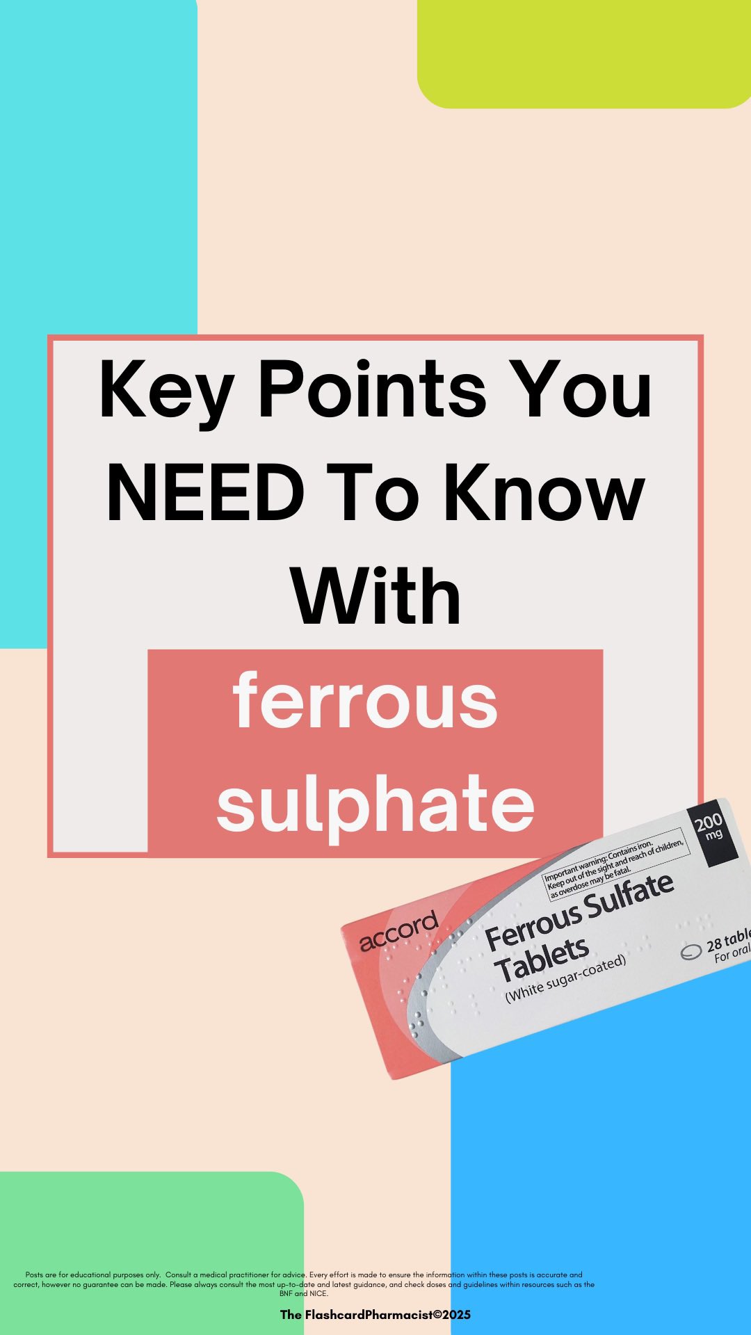 Key Points With Ferrous Sulphate!
Here some key bits of information you need to know when prescribing or counselling a patient on ferrous sulphate.
Name as many interactions as you can below!
#pharmacy #pharmacist #foundationpharmacist #pharmacytraining #clinicalpharmacy #reels #explorepage #pharmacyschool #mpharm #pharmd #pharmacology #pharmacologyrevision #foundationdoctor #GPregistrar #GPTraining #pharmacologyschool #revisepharmacology #preregistration #foundationtraining #nursetraining #nursestudent #pharmacystudent #medicinestudent #pharmacyquiz
#futurepharmacist #studentpharmacist #meded