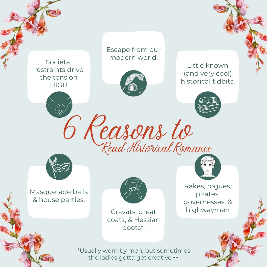 It's a great day to read historical romance.
I love a good contemporary romance, but historicals offer something a little different. Gimme cravats and the illicit midnight meetings at a house party!
I listed a few of my favorite reads from this year on the second slide. Let me know your top historical romances you've read recently 😘
#historicalromance #regencyromance #regencyromancewriter