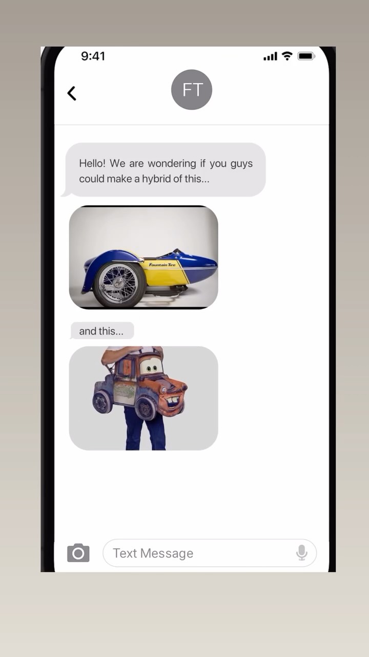 Just another day at Costume Alchemy, we should have negotiated to throw in a set of tires. #Costume #behindthescenes #sports #hockey