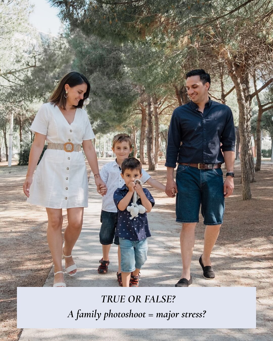 TRUE OR FALSE? A family photoshoot is a major source of stress…
Swipe to find out!
✨ So tell me — did you think it would be something stressful, or a relaxing moment of joy and connection?
👉 Vote below and let me know!