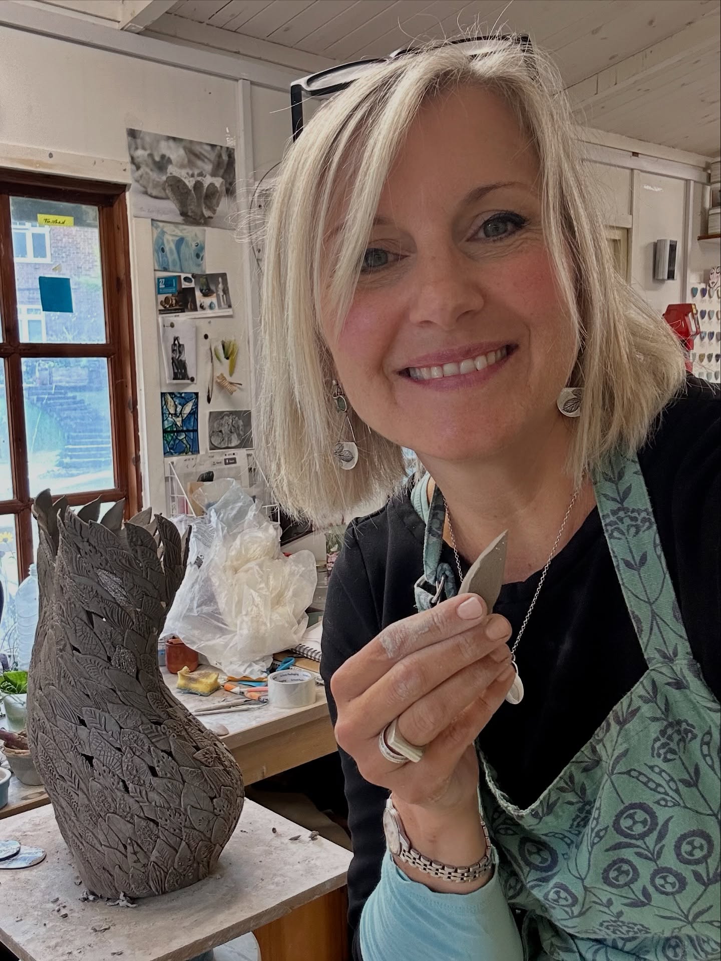 I’m not too far from finishing this one now. Another day or two of just making sure I’ve got it exactly as I want it. I’ve honestly enjoyed this process so much. But she still has quite a journey left. #sculpturestudio #clayart #potteryofinstagram #enjoytheprocess