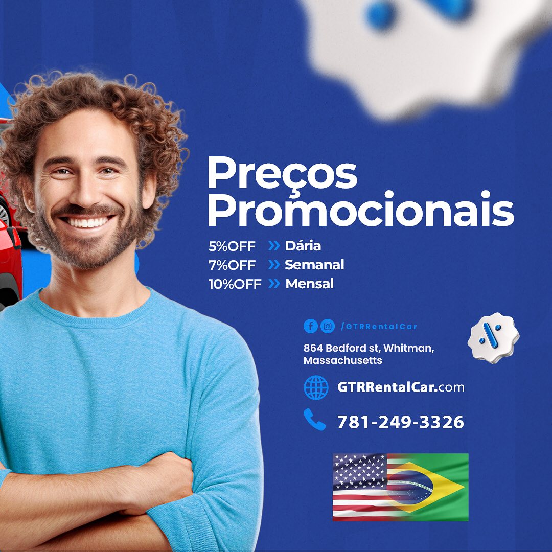 Emergência? Temos a solução!
“Carro quebrou? Não deixe sua vida parar! 🚗💨 Alugue um carro confiável hoje mesmo na GTR Rental Car. Planos diários, semanais e mensais feitos para você. Venha até Whitman e volte para a estrada!”
#AluguelDeCarros #CarroReserva #CarroQuebrado #GTRRentalCar #CarrosConfiáveis #AluguelDeCarroMA #DiáriaDeCarro #AluguelSemanal #AluguelMensal #CarroParaEmergência #DirijaHoje #WhitmanMA #SoluçõesDeMobilidade #AluguelRápido #LocadoraDeCarros #CarroLocal #ViagemTranquila #AluguelFlexível #CarroParaTrabalhar #DeVoltaÀEstrada