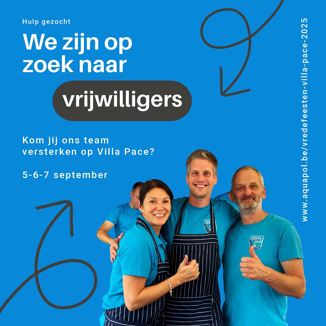 Kom jij ons team versterken? https://www.aquapol.be/vredefeesten-villa-pace-2025/