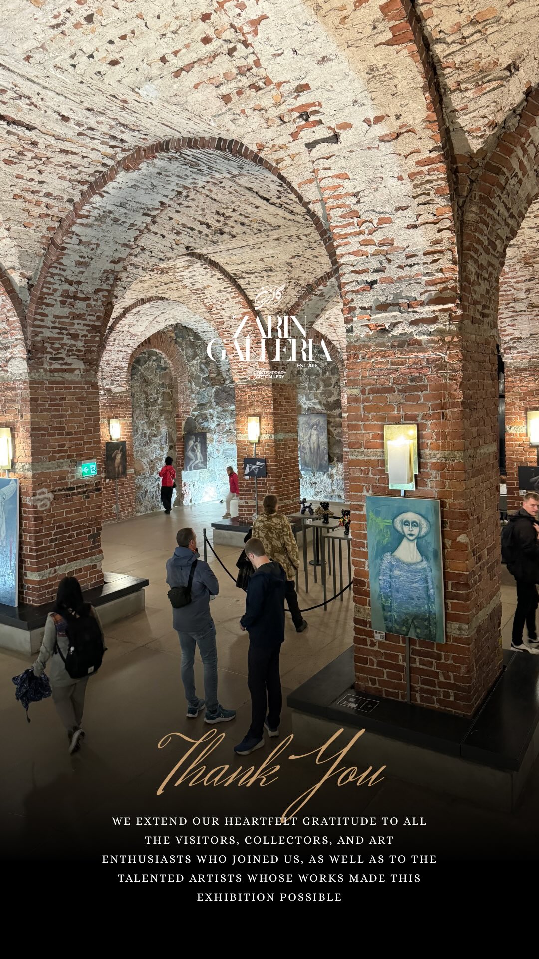 Thank you
We are deeply grateful to all the artists, visitors, collectors, and art lovers who made Sacred Exposure at the Helsinki Cathedral an outstanding success. This exhibition once again demonstrated the strength of Zarin Galleria and our commitment to fostering cultural dialogue through art.
Your presence and support continue to inspire us. The journey continues, and we look forward to welcoming you to our upcoming projects.
www.zaringalleria.com
#ZarinGalleria #SacredExposure #HelsinkiCathedral #ArtExhibition #ContemporaryArt #CulturalDialogue #InternationalArtists #ArtCollectors #ArtInspiration #GalleryLife #ZarinGallery