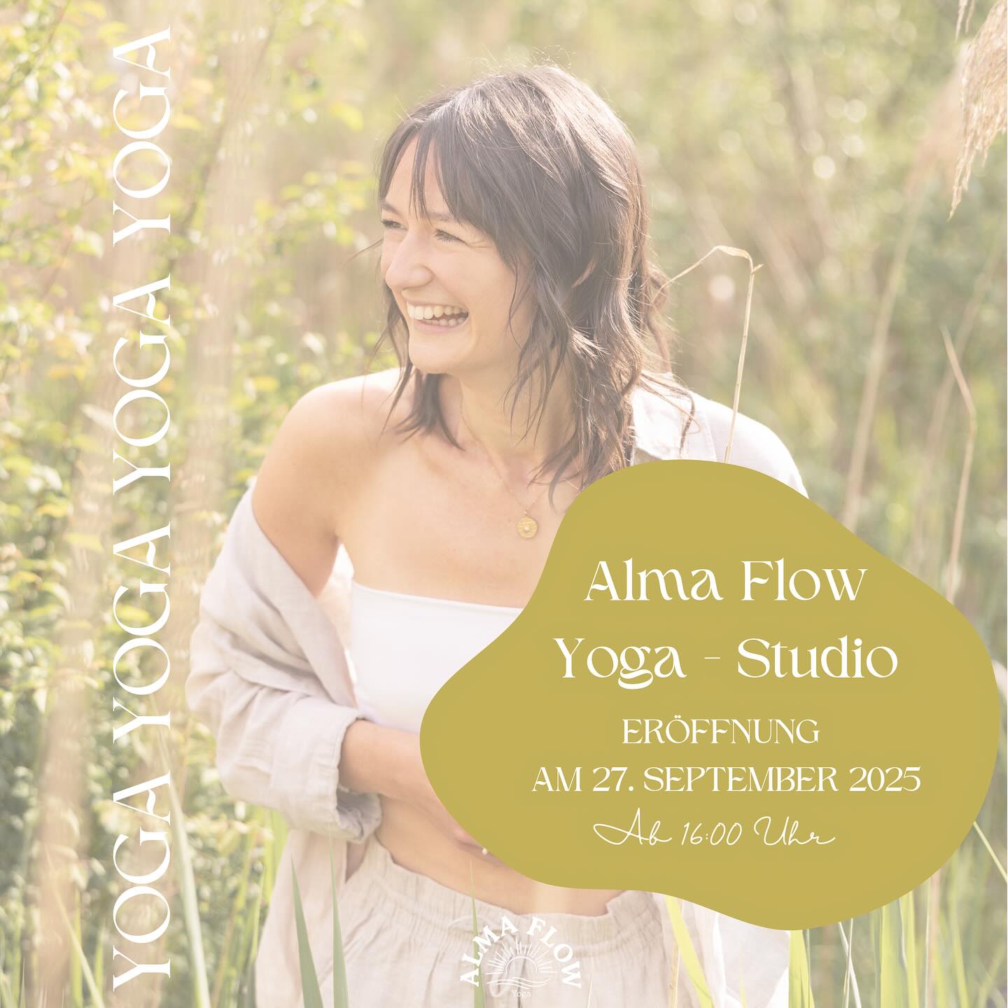 🌸 Alma Flow Yoga Studio – Eröffnung 🌸
Es ist soweit – mein Herzensprojekt Alma Flow wird Wirklichkeit! 💫
Und das möchte ich mit euch feiern.
📅 27. September 2025
🕓 Ab 16:00 Uhr
📍 Karlstraße 14, 72581 Dettingen an der Erms
Dich erwartet ein entspannter Abend mit:
🥗 Leckeren Snacks & erfrischenden Drinks
🎶 Musik & wohltuender Atmosphäre
💬 Schönen Begegnungen & guter Laune
Ob du Yoga machst oder einfach Lust auf einen besonderen Abend hast – du bist herzlich eingeladen! ✨
Ich freue mich riesig auf dich 💕