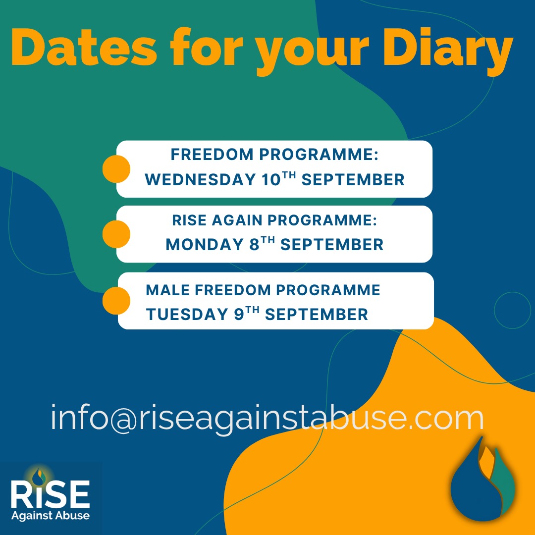 There is still time to register for our programmes that start in September, please contact info@riseagainstabuse.com for more information