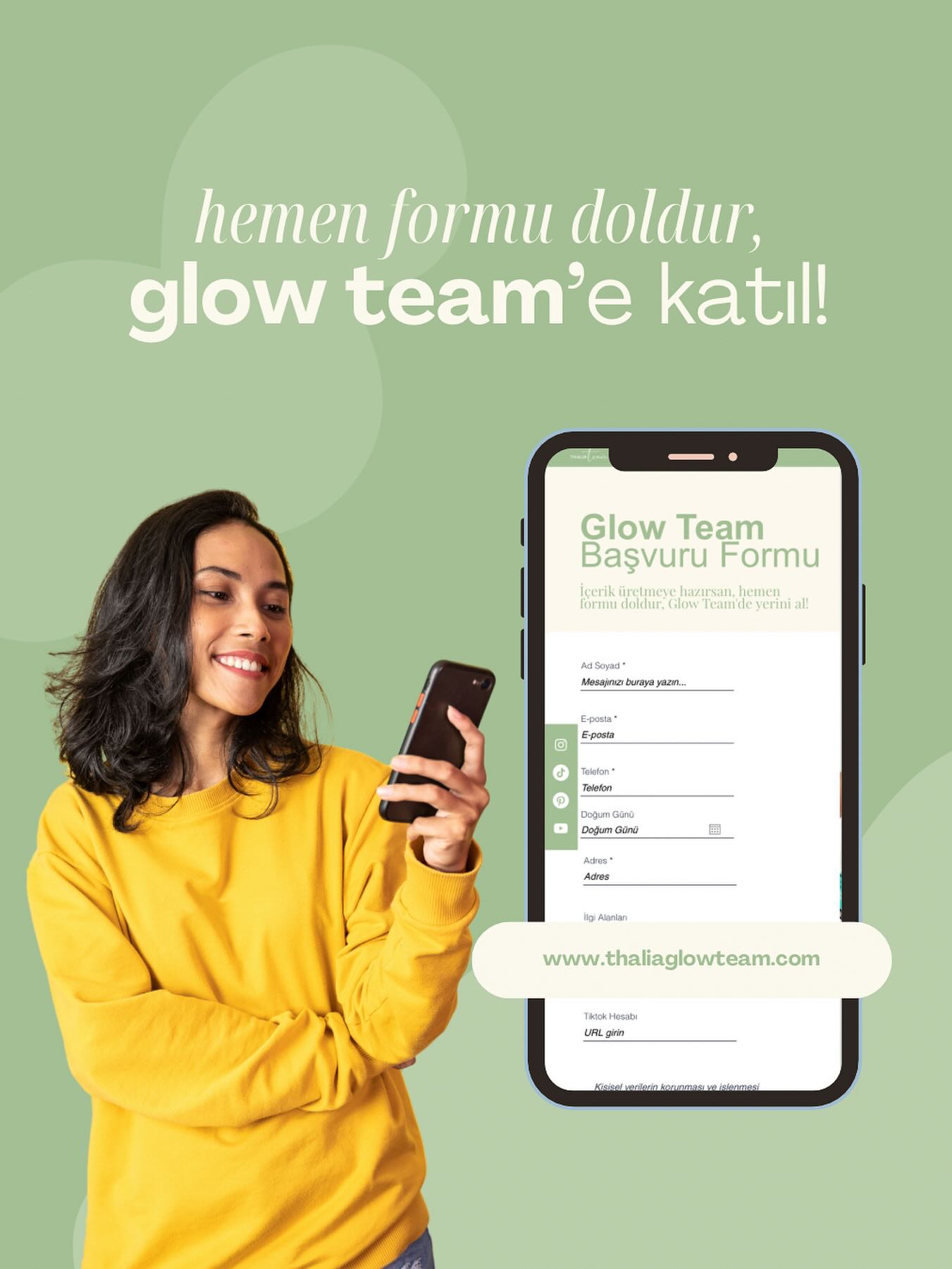 Başvurular devam ediyor!✨ Sende hemen thaliaglowteam.com’a gir, formu doldur, aramıza katıl!🧡
#thalia #glowteam #influencer #thaliaglowteam #içeriküreticisi
