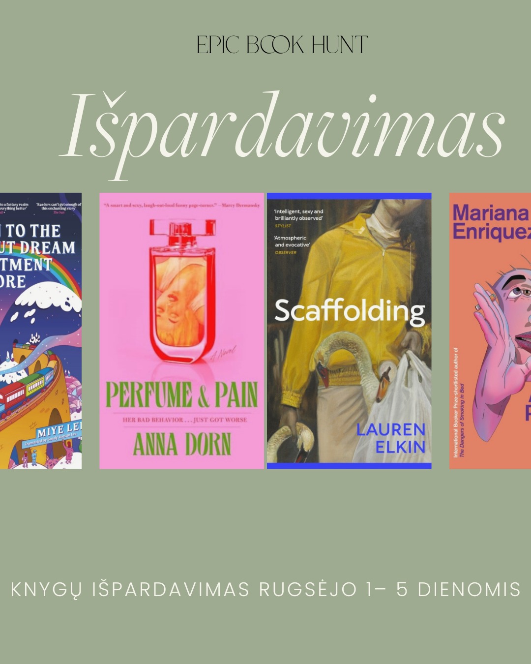 📚✨ English Book Sale! ✨📚
From September 1–5, enjoy special deals on our English books!
Plus, get FREE delivery on all orders over 35 EUR 🚚💨
Don’t miss the chance to grow your home library with fresh stories and timeless reads. 💫
📚✨ Angliškų knygų išpardavimas! ✨📚
Rugsėjo 1–5 d. kviečiame pasinaudoti ypatingais pasiūlymais mūsų angliškų knygų kolekcijoje!
O užsakymams virš 35 EUR – nemokamas pristatymas 🚚💨
Nepražiopsok progos papildyti savo namų biblioteką naujomis istorijomis ir laiko patikrintais kūriniais. 💫
👉 Pirk čia: www.epicbookhunt.com