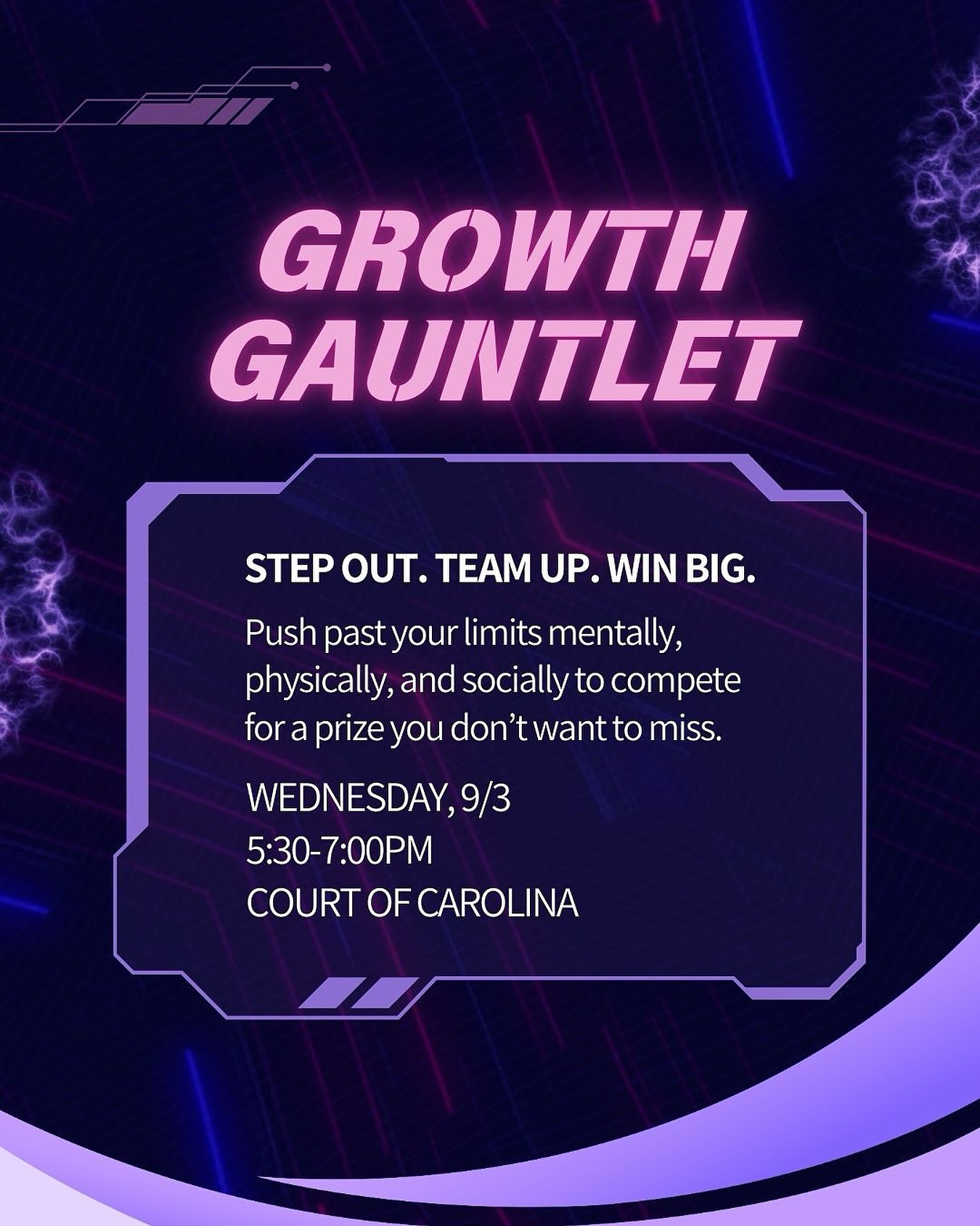 Think youโre bold? Prove it.
RSVP to secure your spot to compete- DM us if you donโt have the link yet
๐ซ
๐ซ
๐ซ
๐ซ
#discomfortzone #discomfortclub #ncstate #ncsu #ncstateoncampus #studentlife #college #collegelife #growth #community #raleighnc #challenge #gauntlet #compete #fun