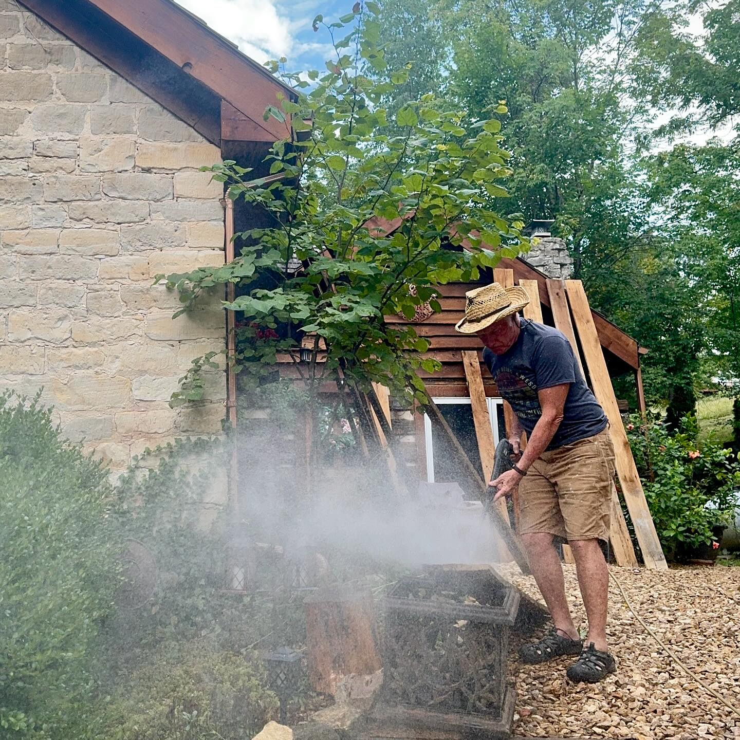 LABOR DAY …. I’m finally back home and there’s labor to be done on the new addition…. #laborday #repurpose #barnwood